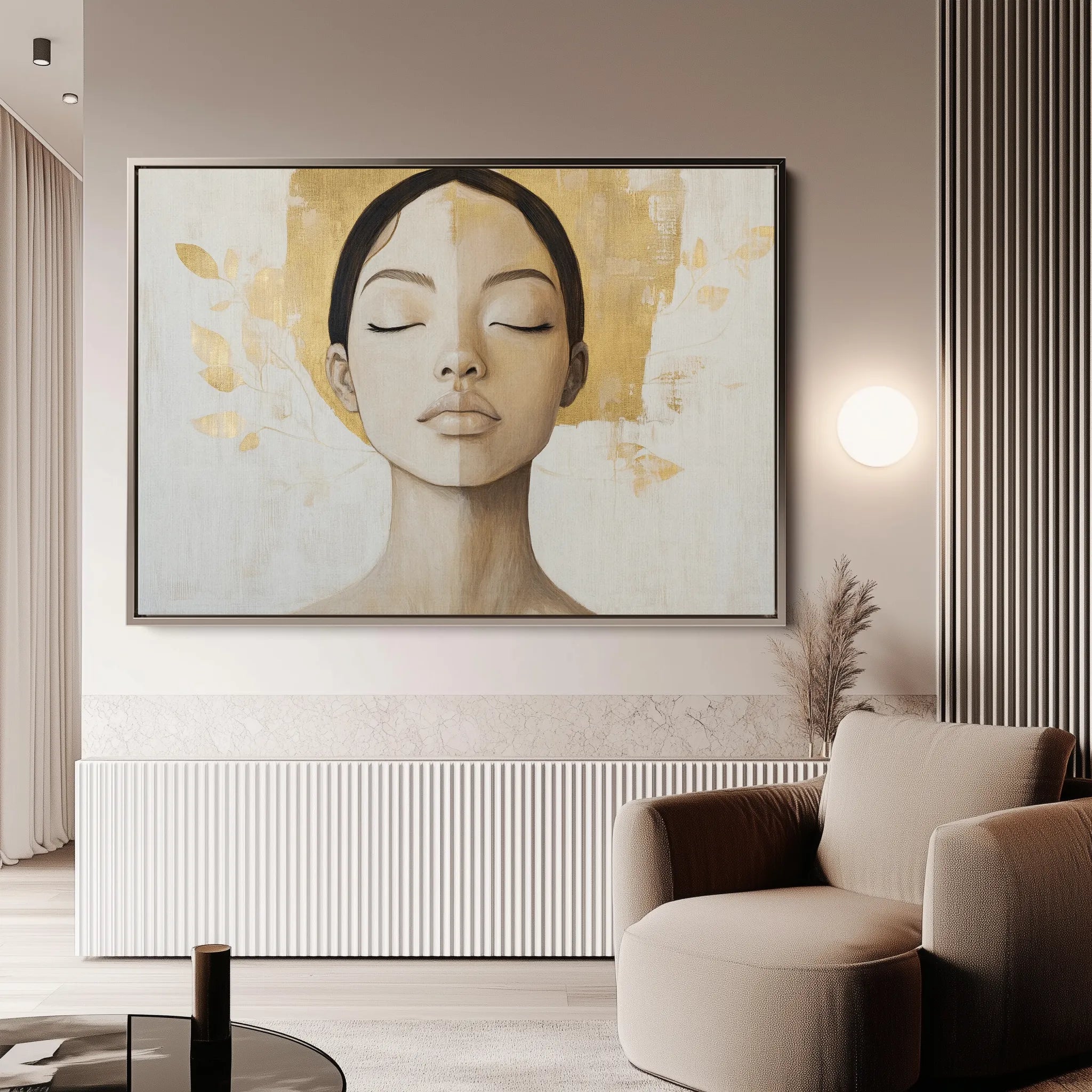 Portrait 192 Canvas Art 60 x 40 cm / Black