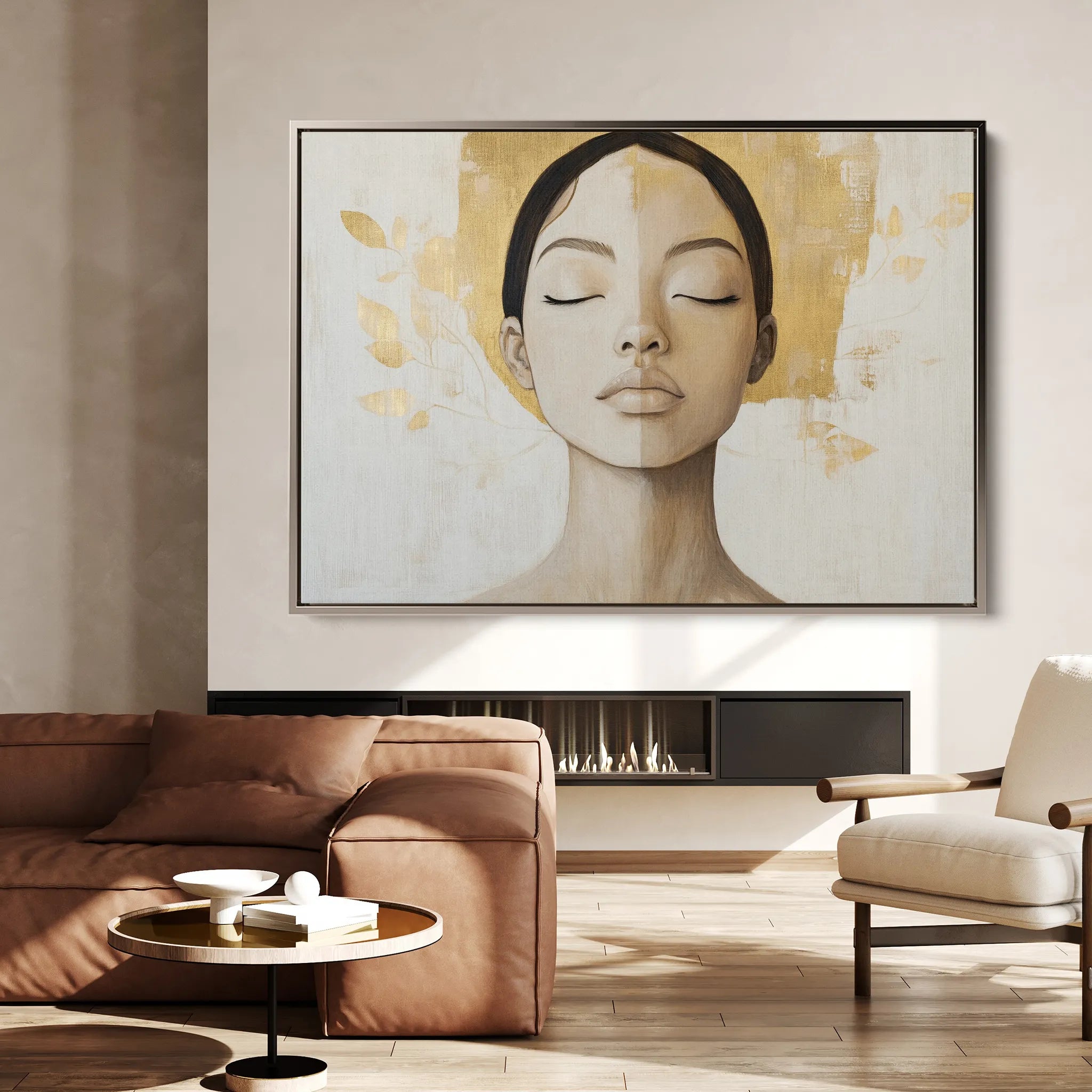 Portrait 192 Canvas Art 60 x 40 cm / Black