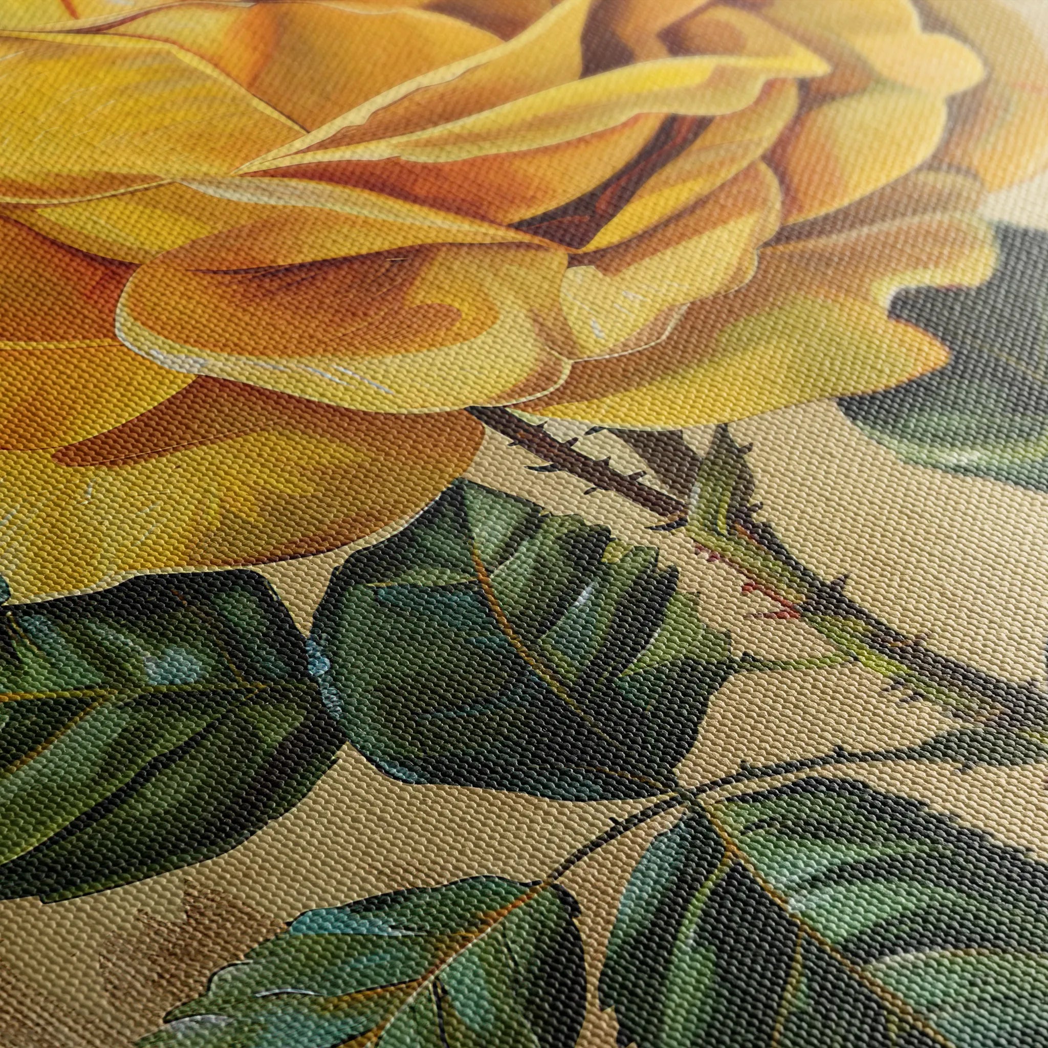 Floral 193 Canvas Art 60 x 40 cm / Black