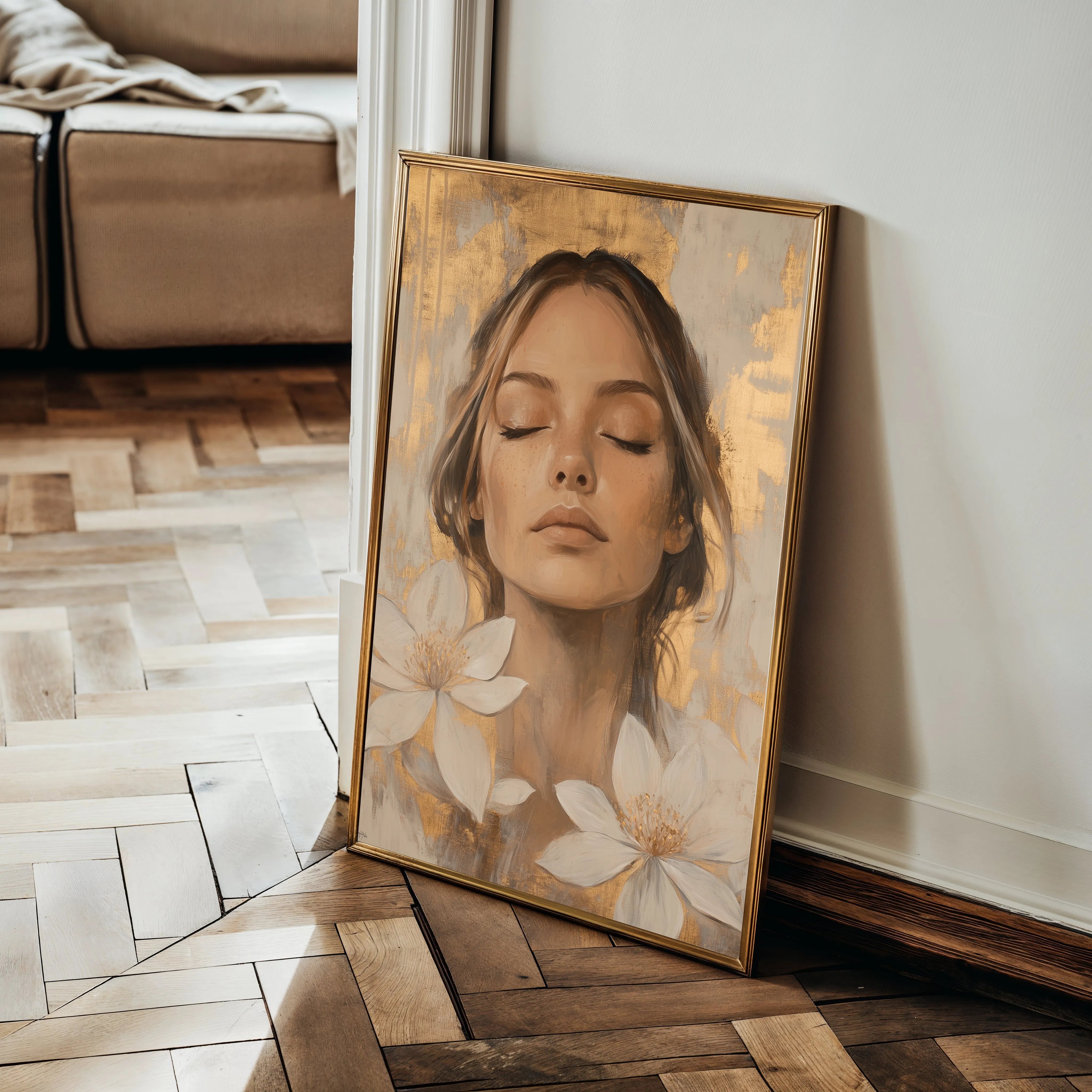 Portrait 193 Canvas Art 60 x 40 cm / Black