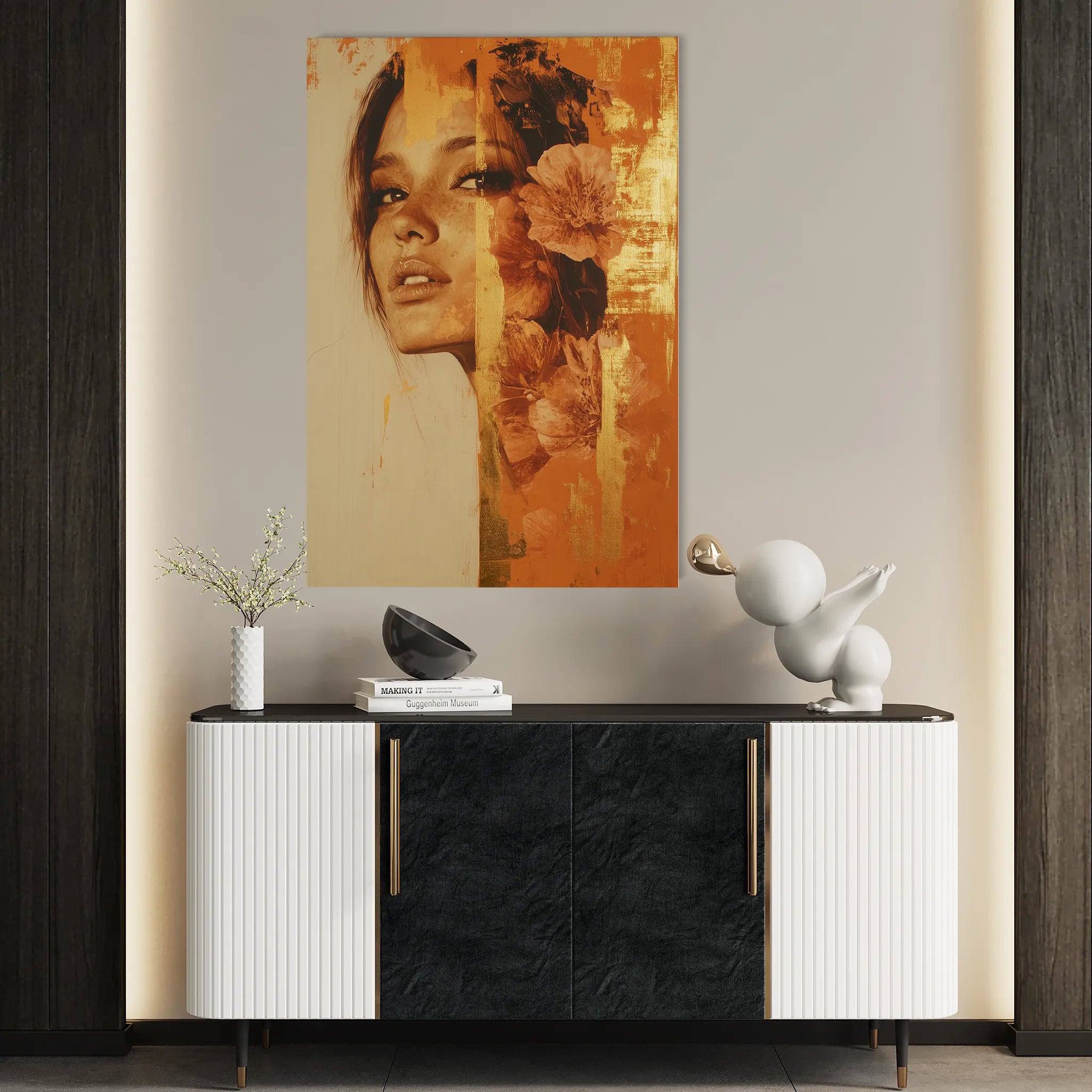 Portrait 194 Canvas Art 60 x 40 cm / Black