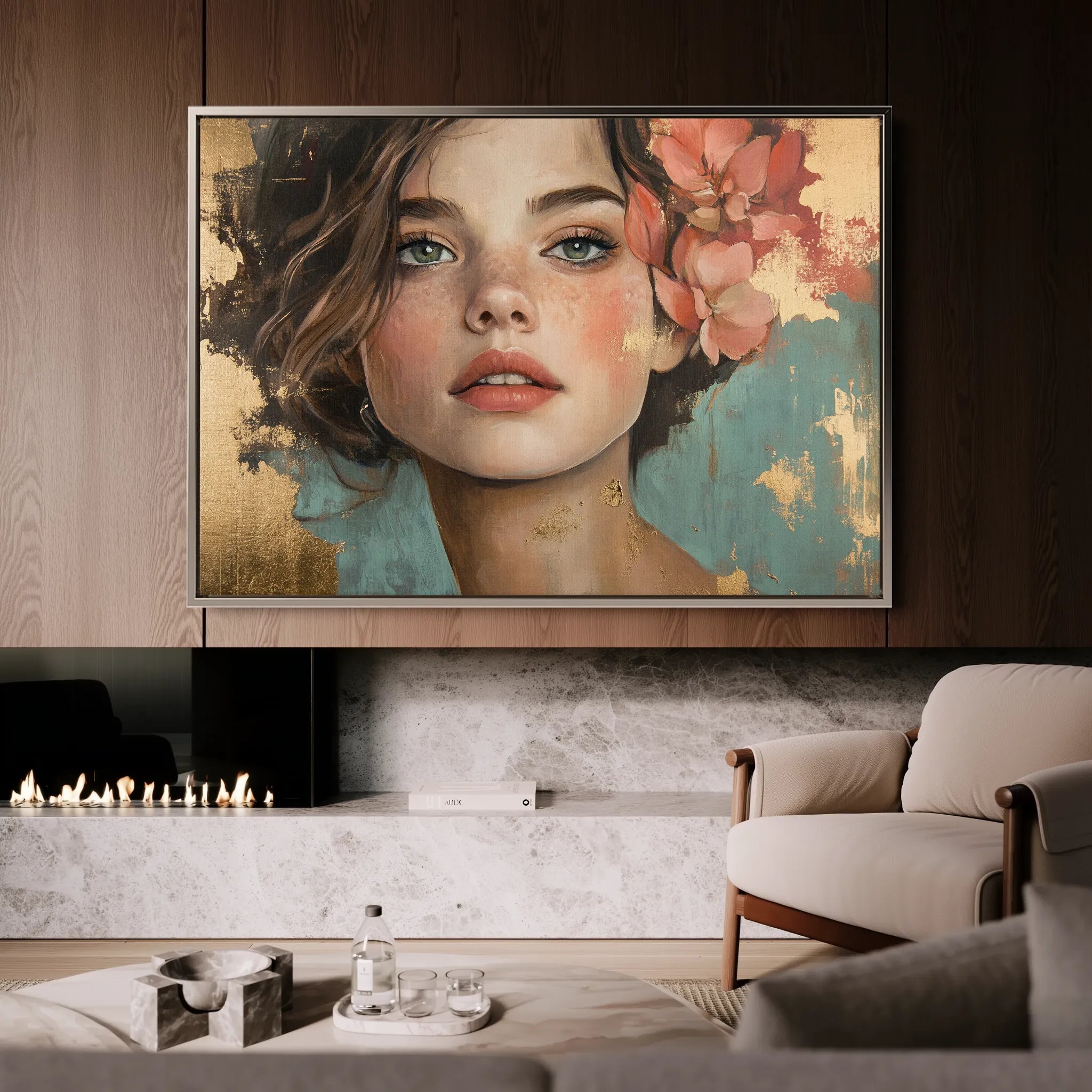 Portrait 195 Canvas Art 60 x 40 cm / Black
