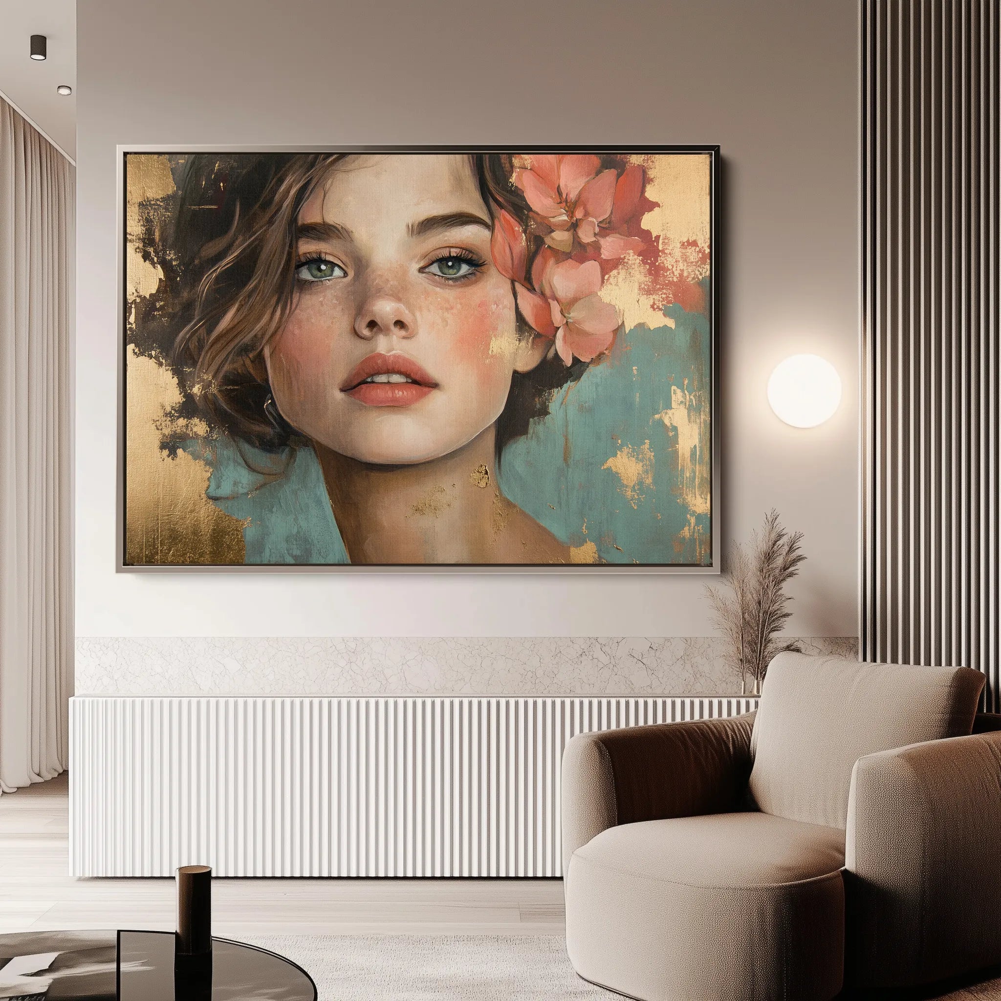 Portrait 195 Canvas Art 60 x 40 cm / Black