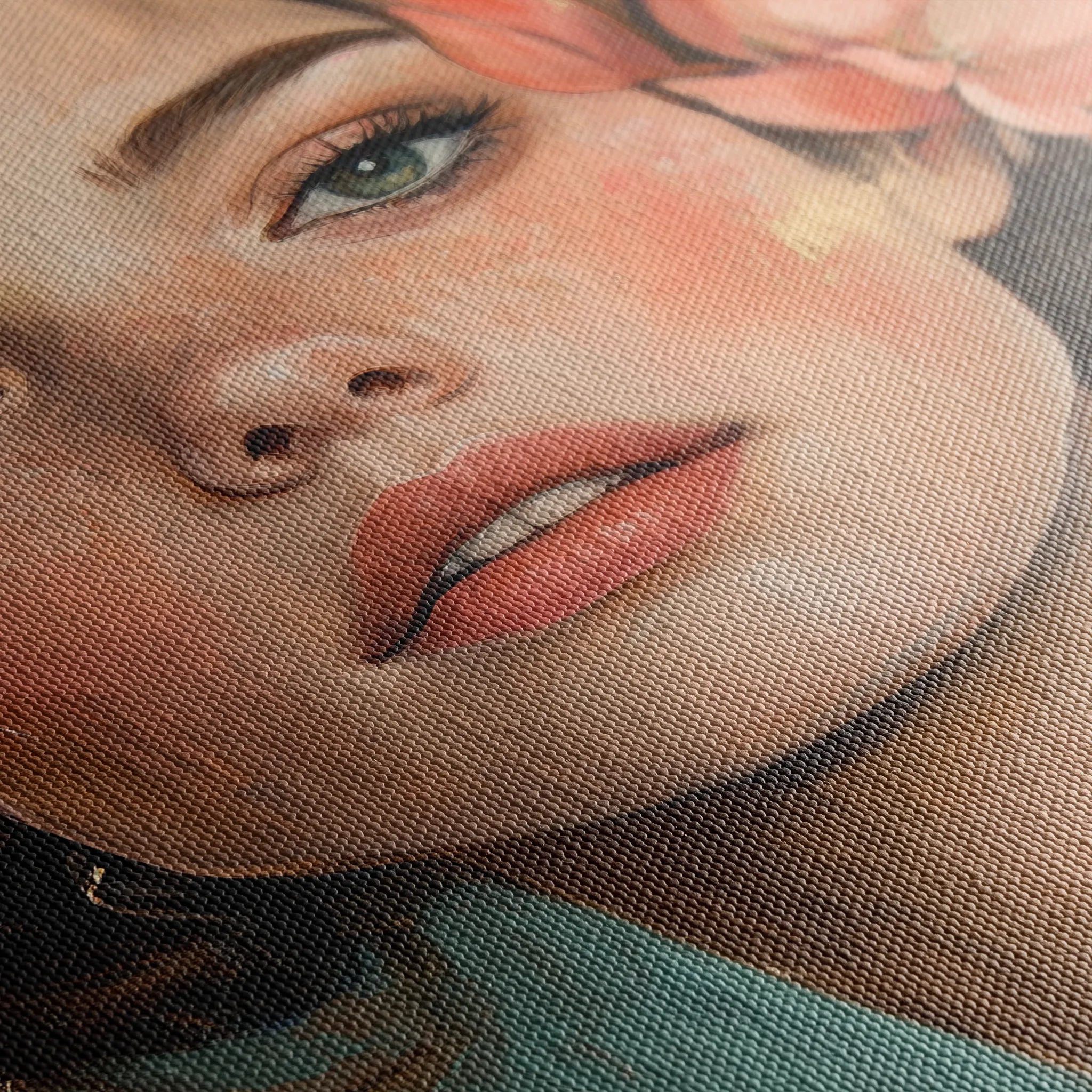 Portrait 195 Canvas Art 60 x 40 cm / Black