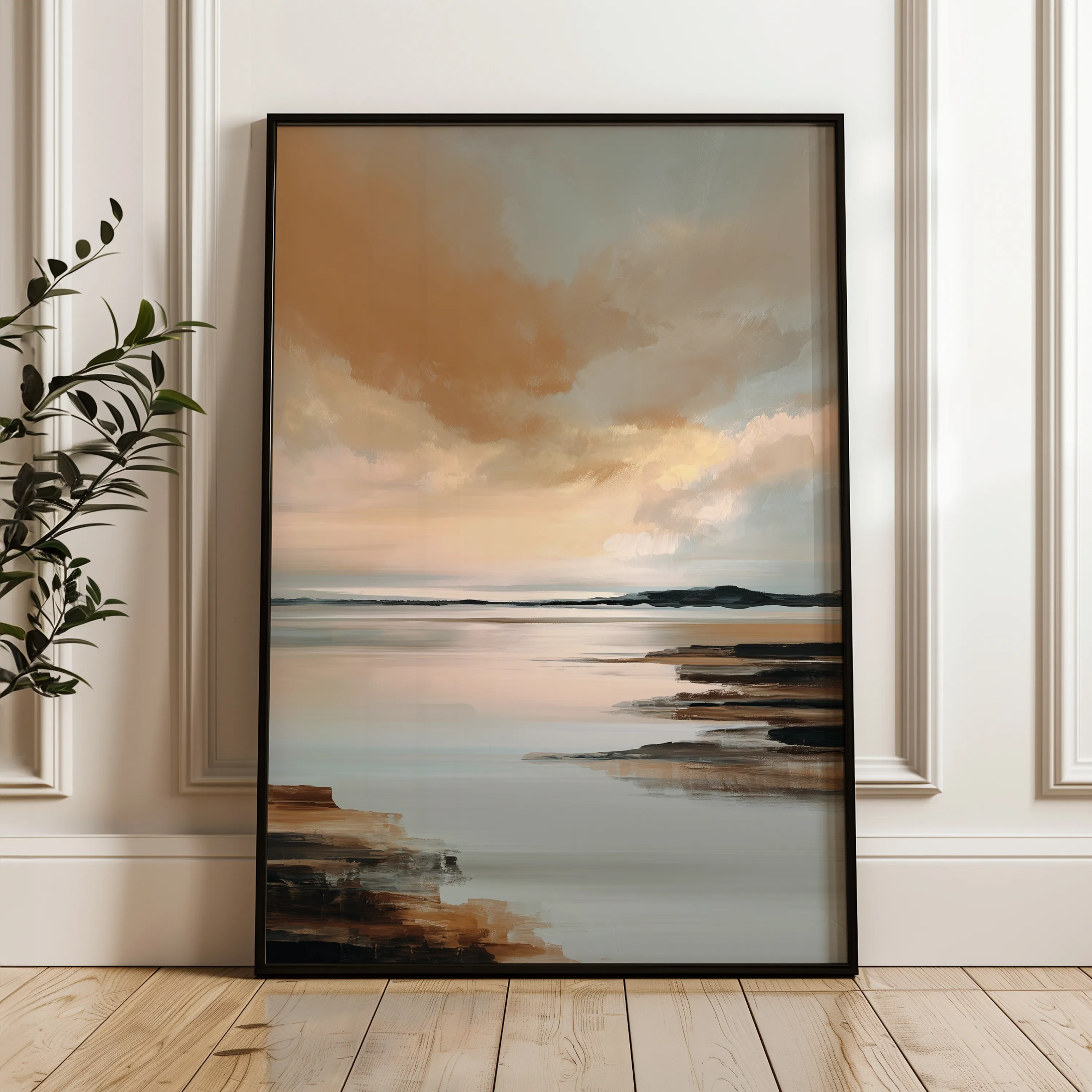 Abstract 1959 Canvas Art 60 x 40 cm / Black