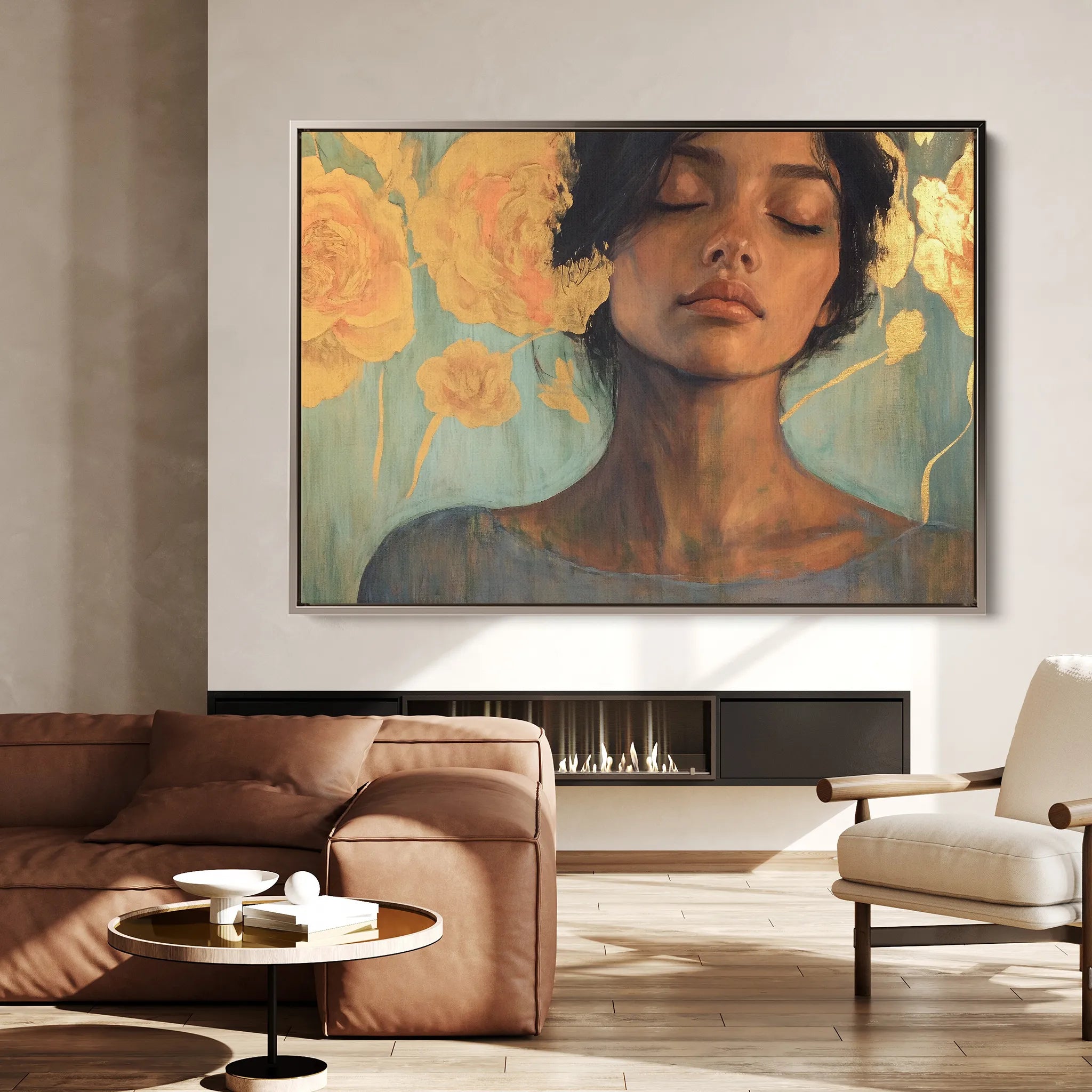 Portrait 196 Canvas Art 60 x 40 cm / Black