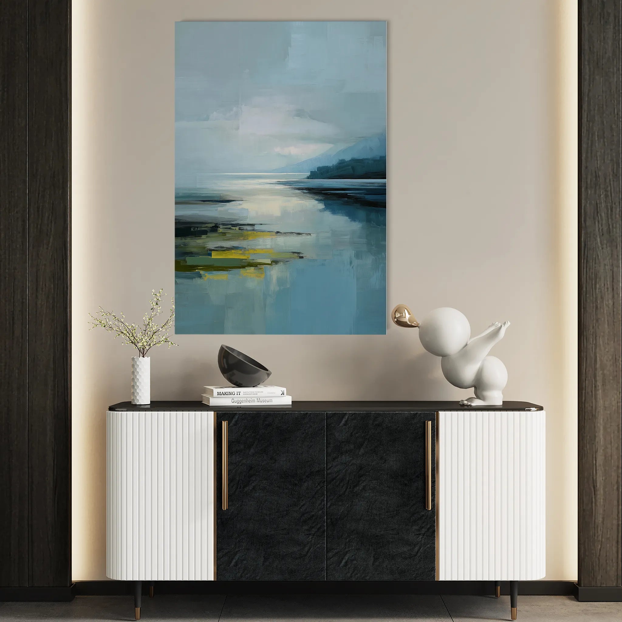 Abstract 1963 Canvas Art 60 x 40 cm / Black