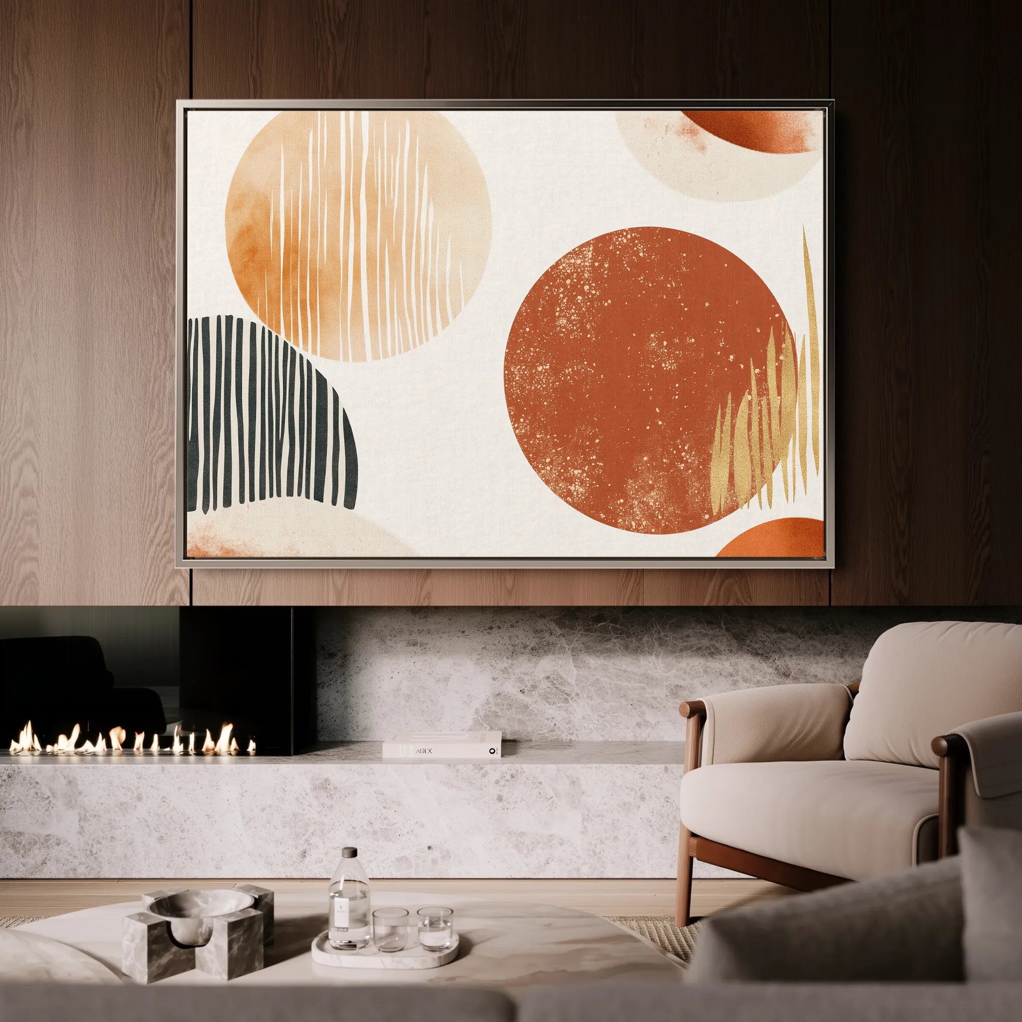 Boho 197 Canvas Art 60 x 40 cm / Black