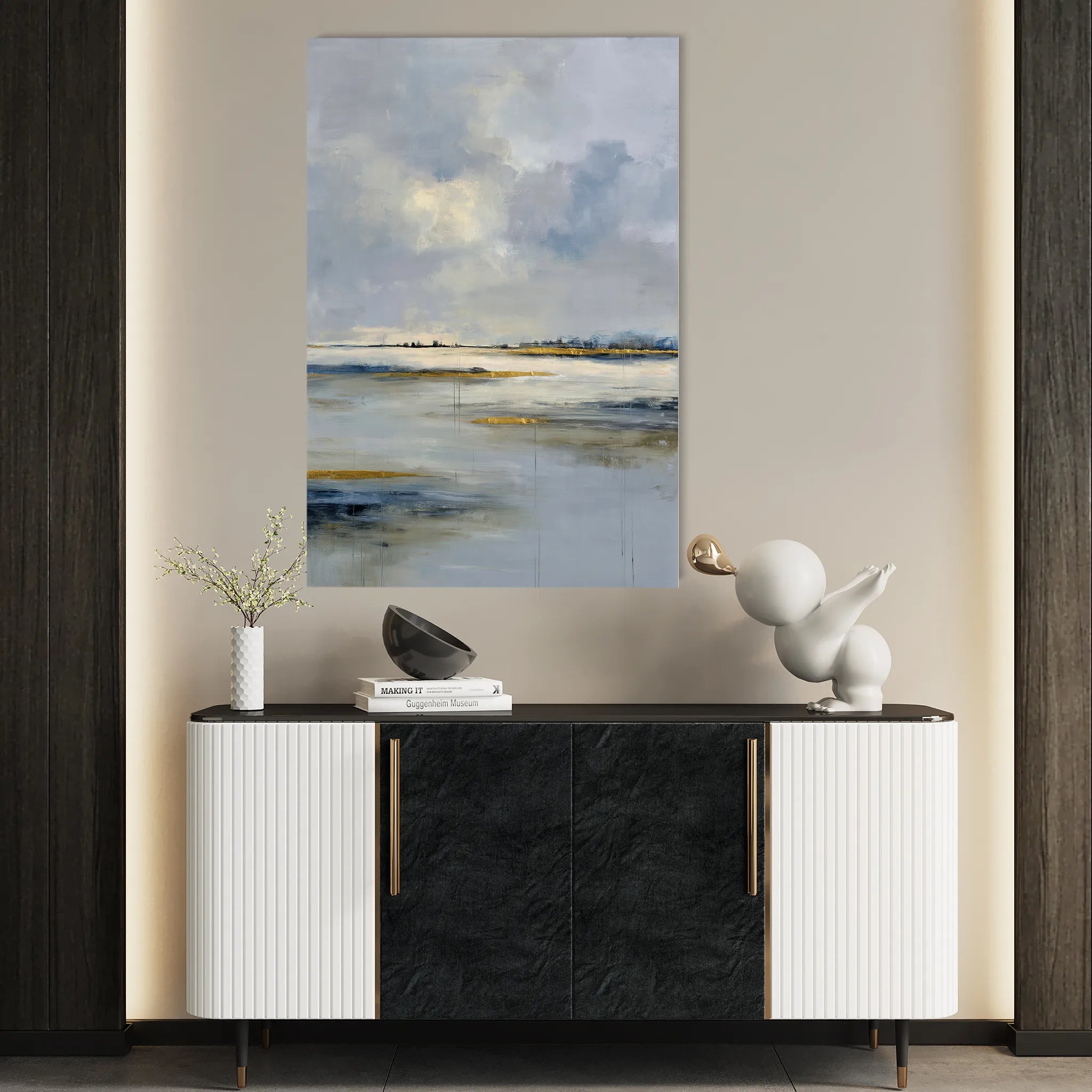 Abstract 1971 Canvas Art 60 x 40 cm / Black