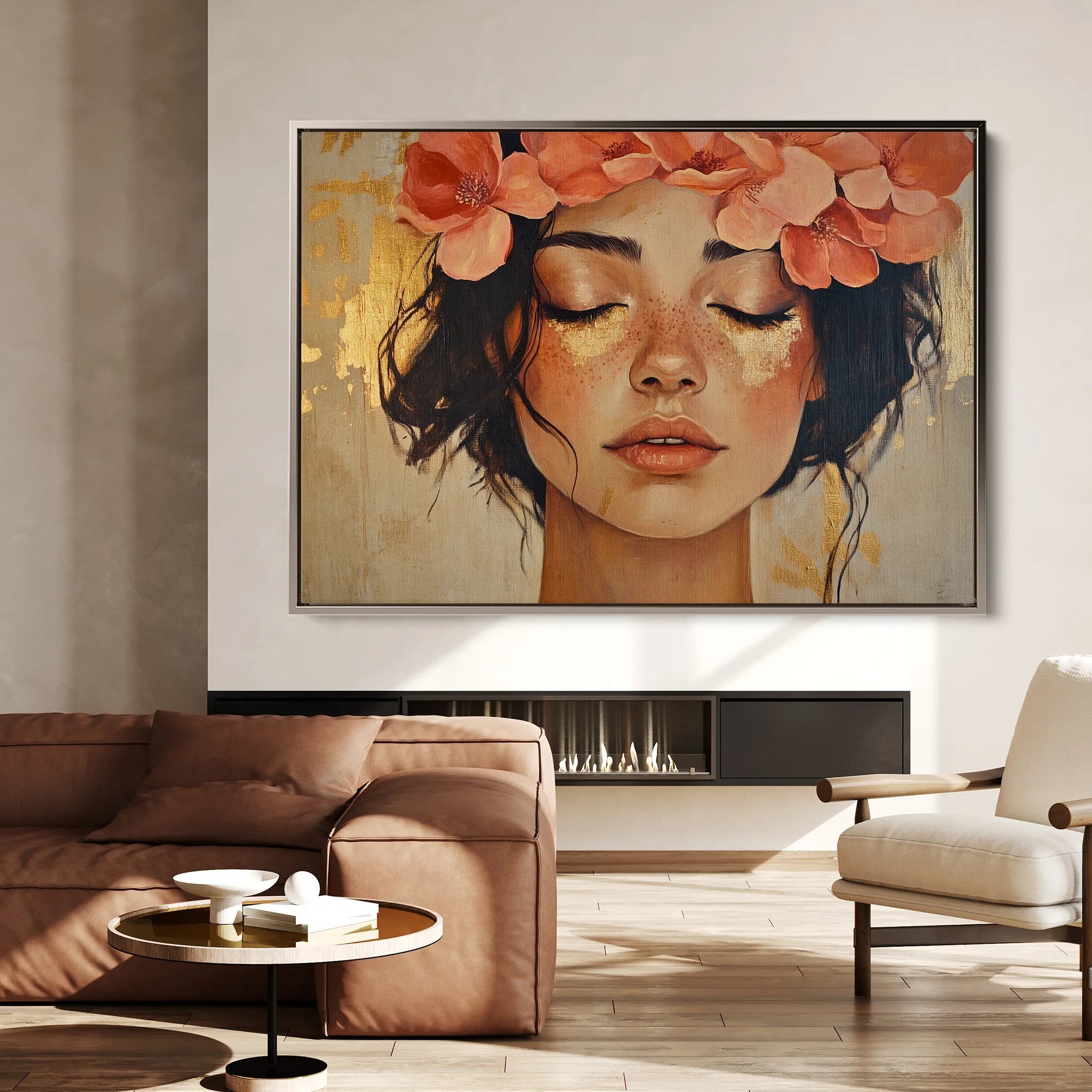 Portrait 198 Canvas Art 60 x 40 cm / Black