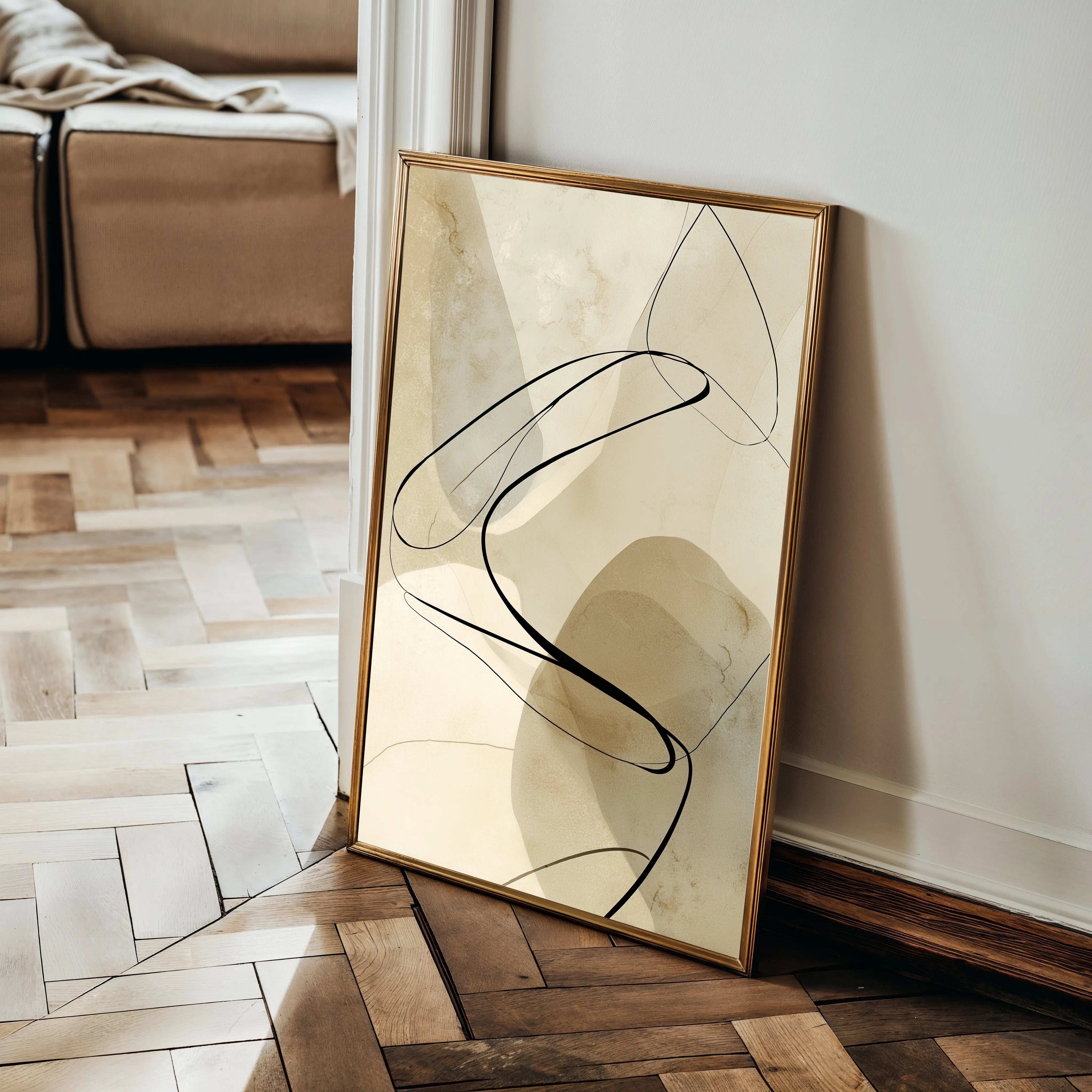 Abstract 1985 Canvas Art 60 x 40 cm / Black