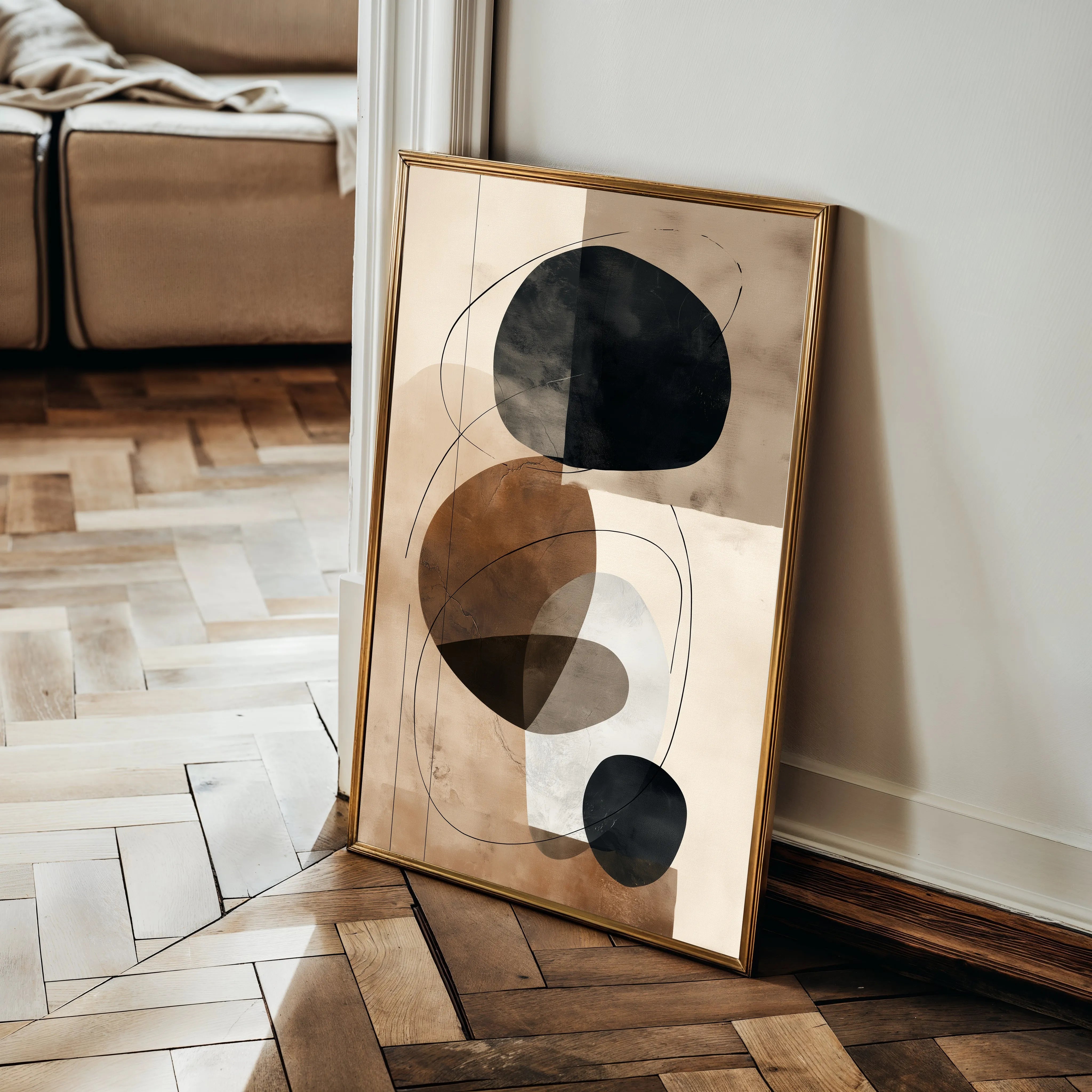 Abstract 1986 Canvas Art 60 x 40 cm / Black