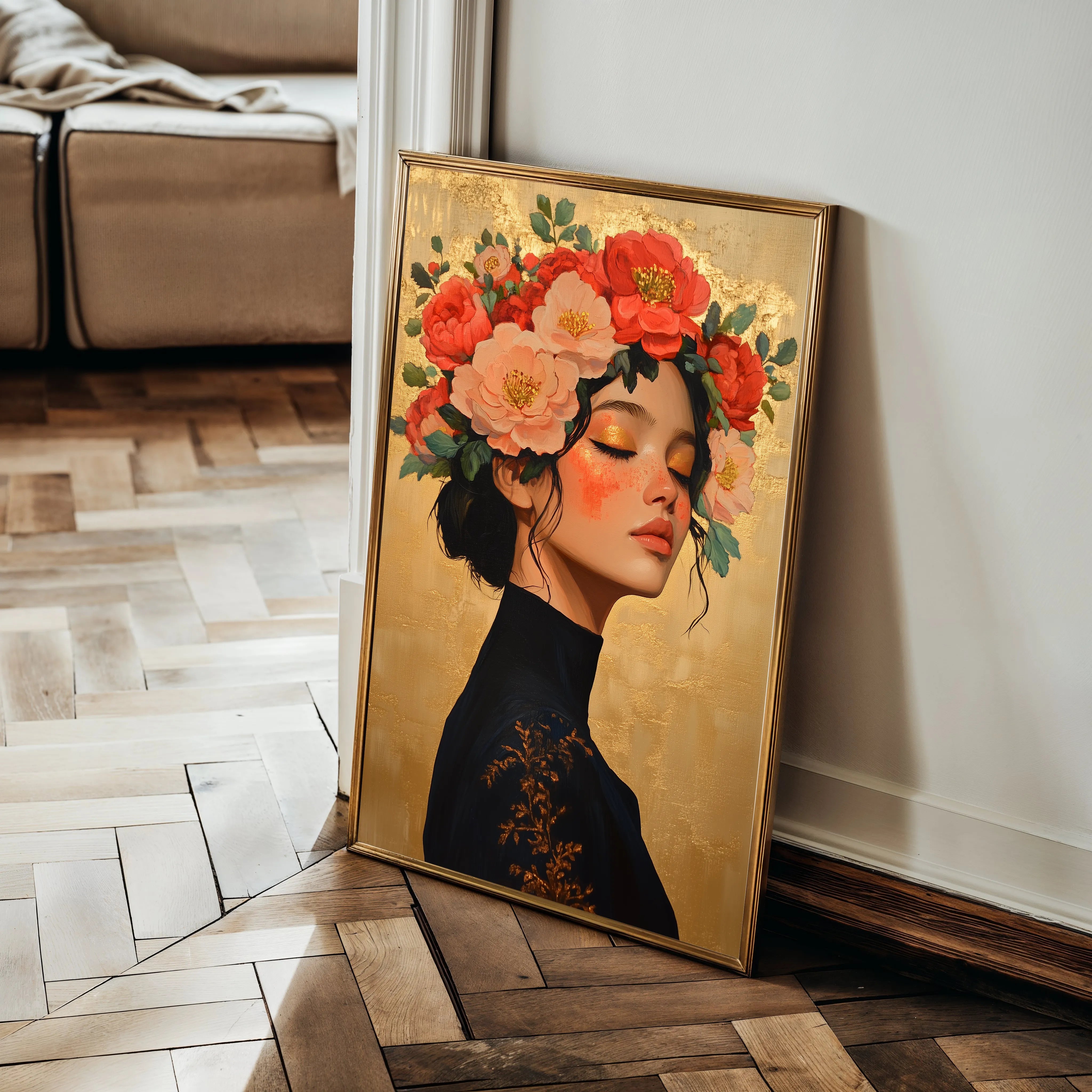 Portrait 202 Canvas Art 60 x 40 cm / Black