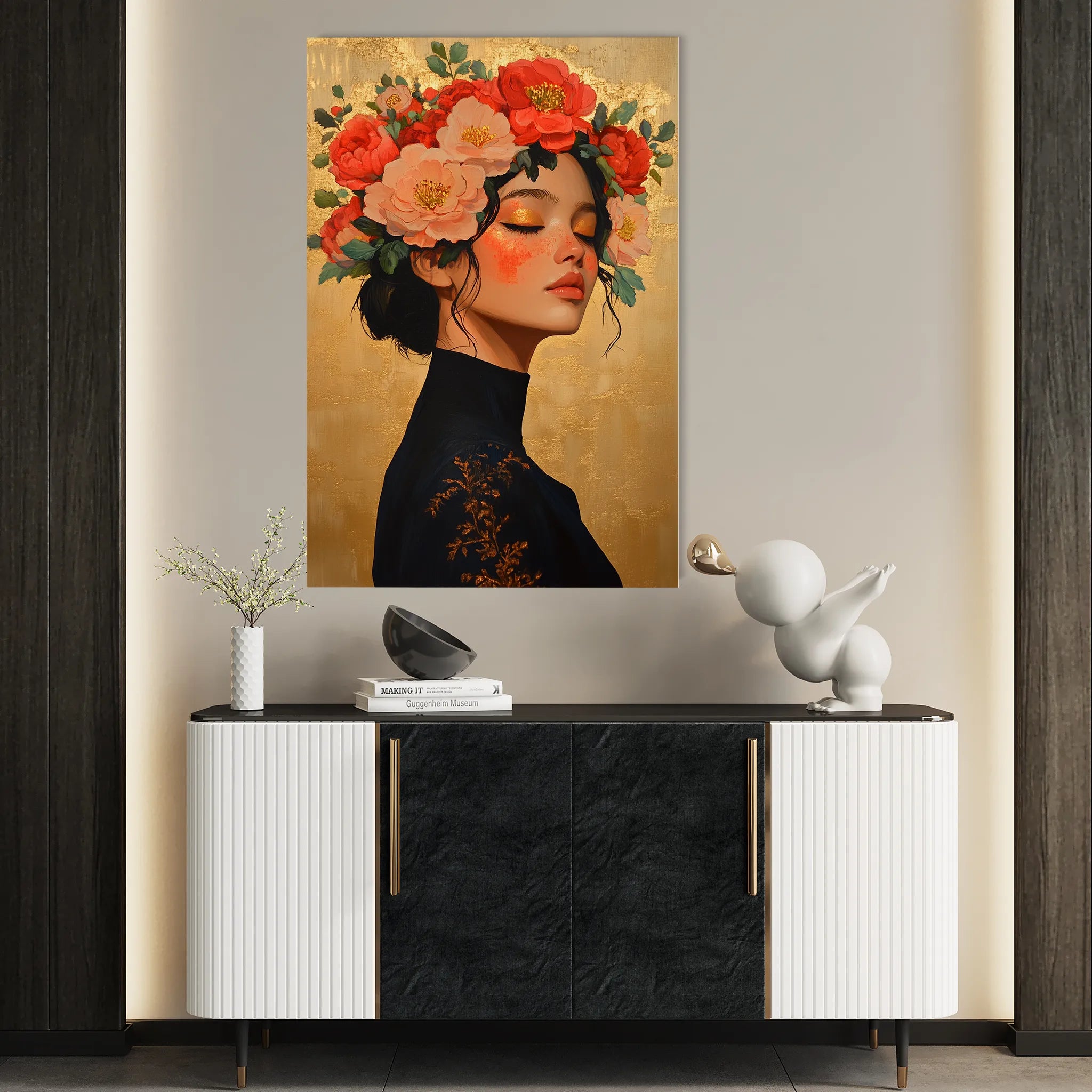 Portrait 202 Canvas Art 60 x 40 cm / Black