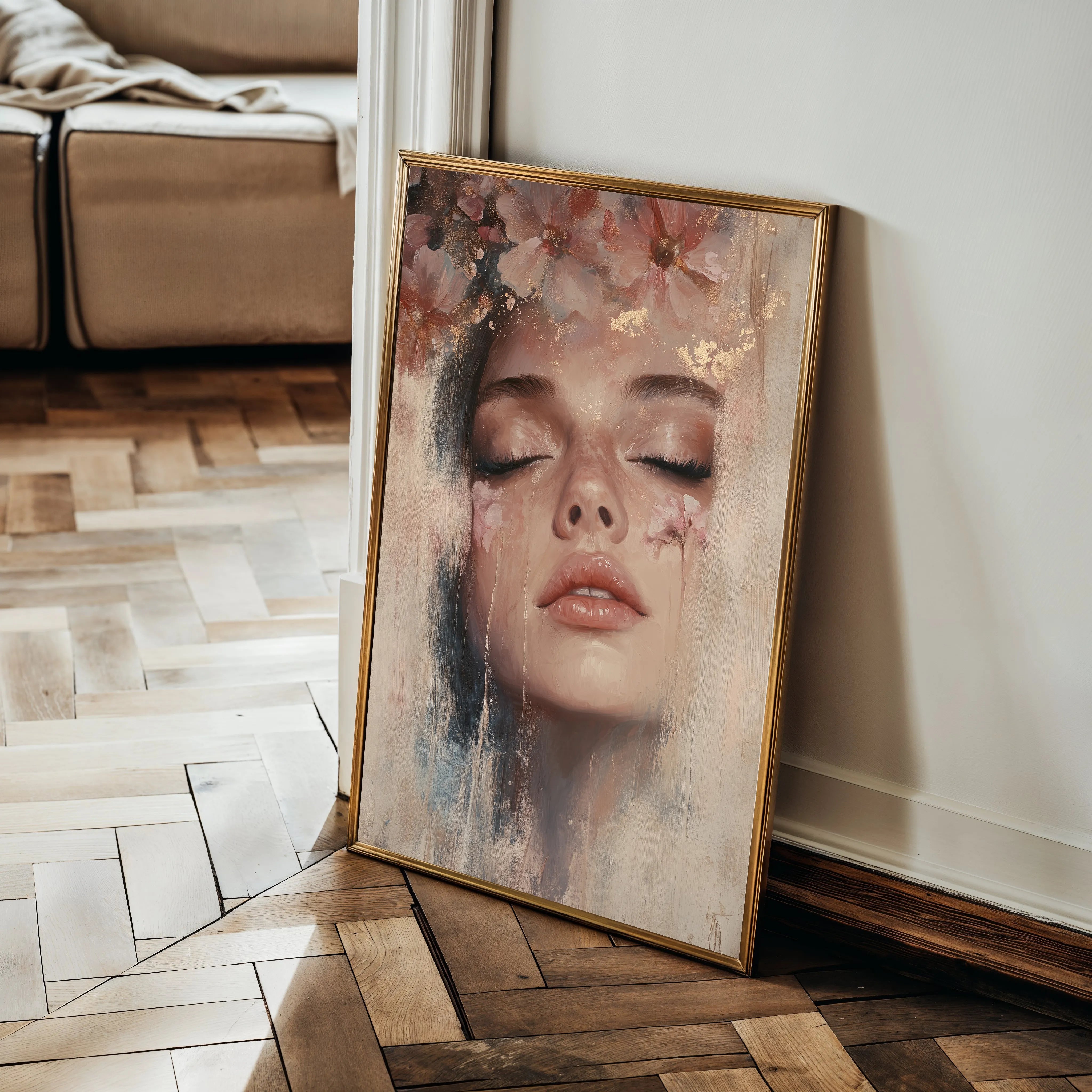 Portrait 203 Canvas Art 60 x 40 cm / Black