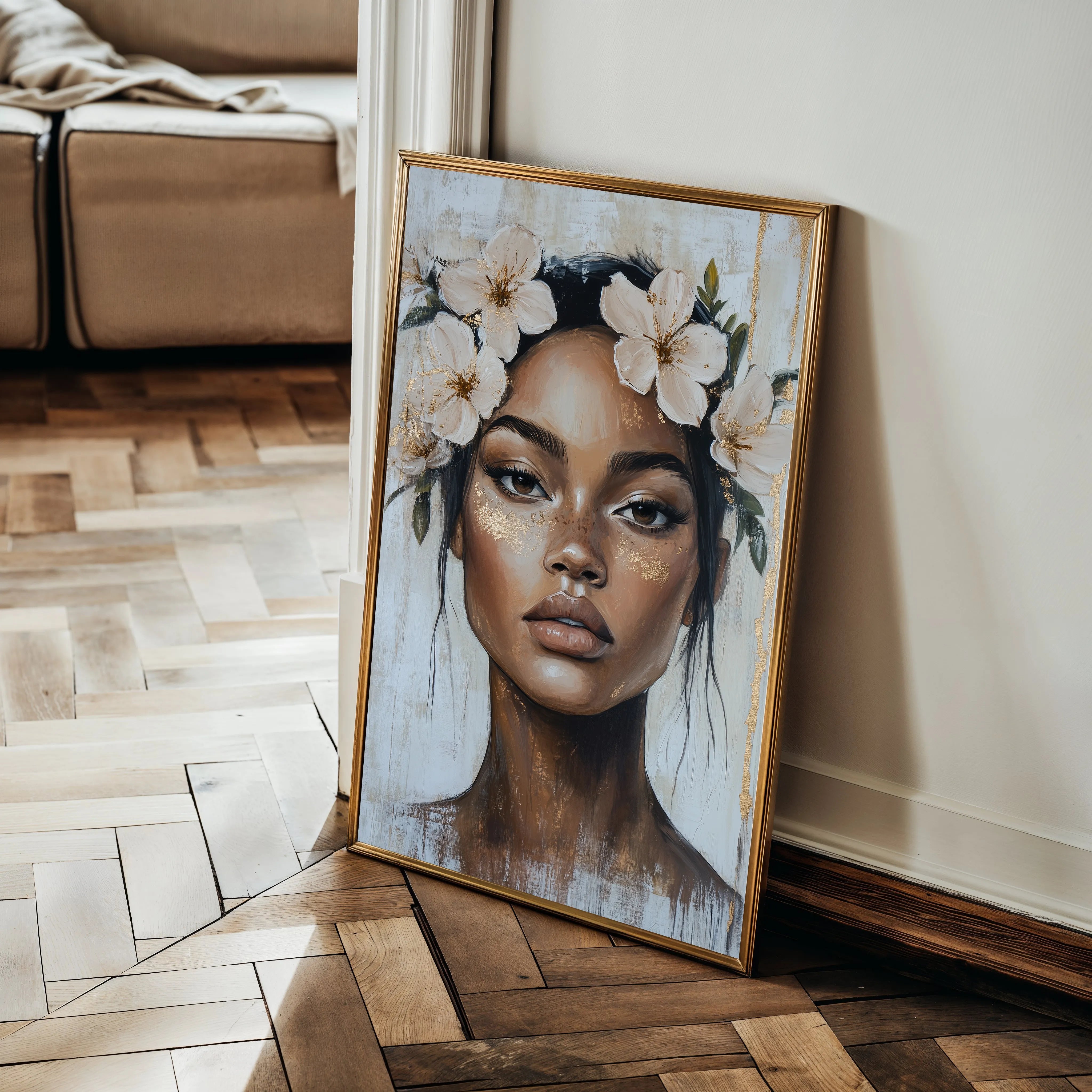 Portrait 204 Canvas Art 60 x 40 cm / Black