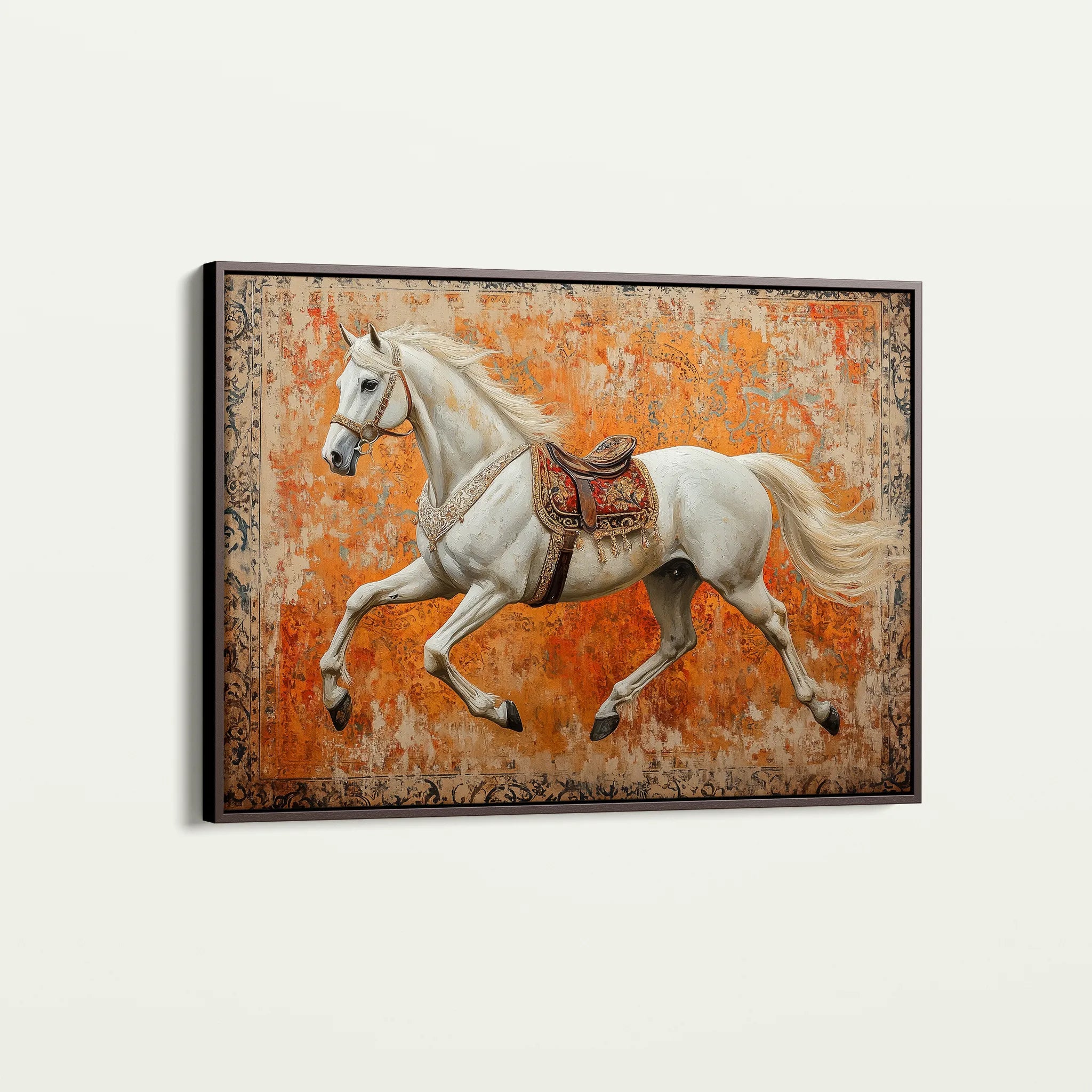 Horses 206 Canvas Art 60 x 40 cm / Black