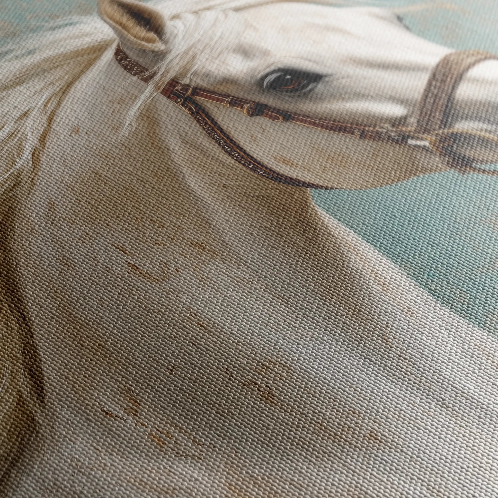 Horses 207 Canvas Art 60 x 40 cm / Black