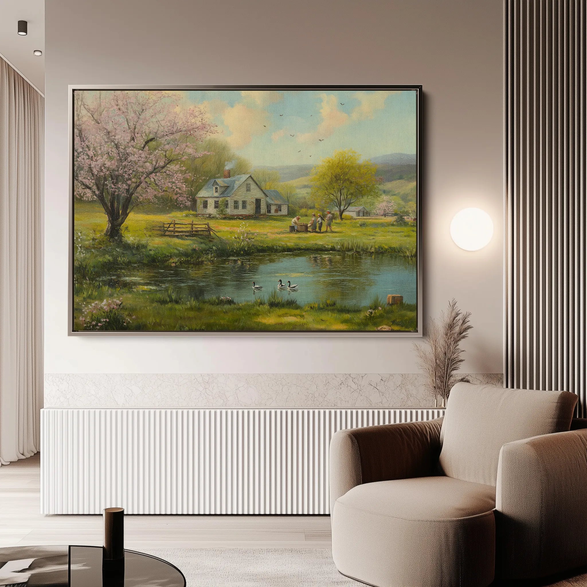Landscape 207 Canvas Art 60 x 40 cm / Black
