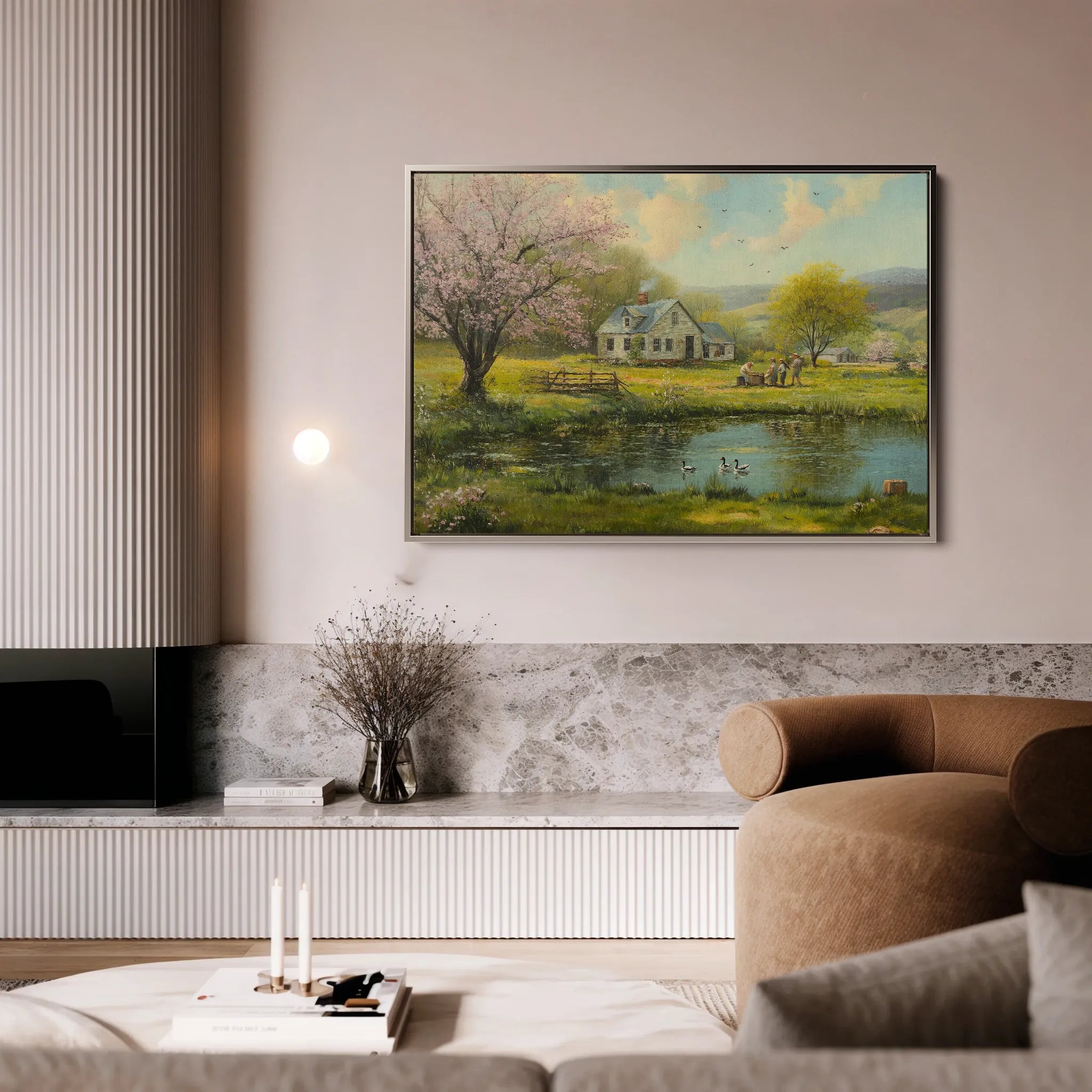 Landscape 207 Canvas Art 60 x 40 cm / Black