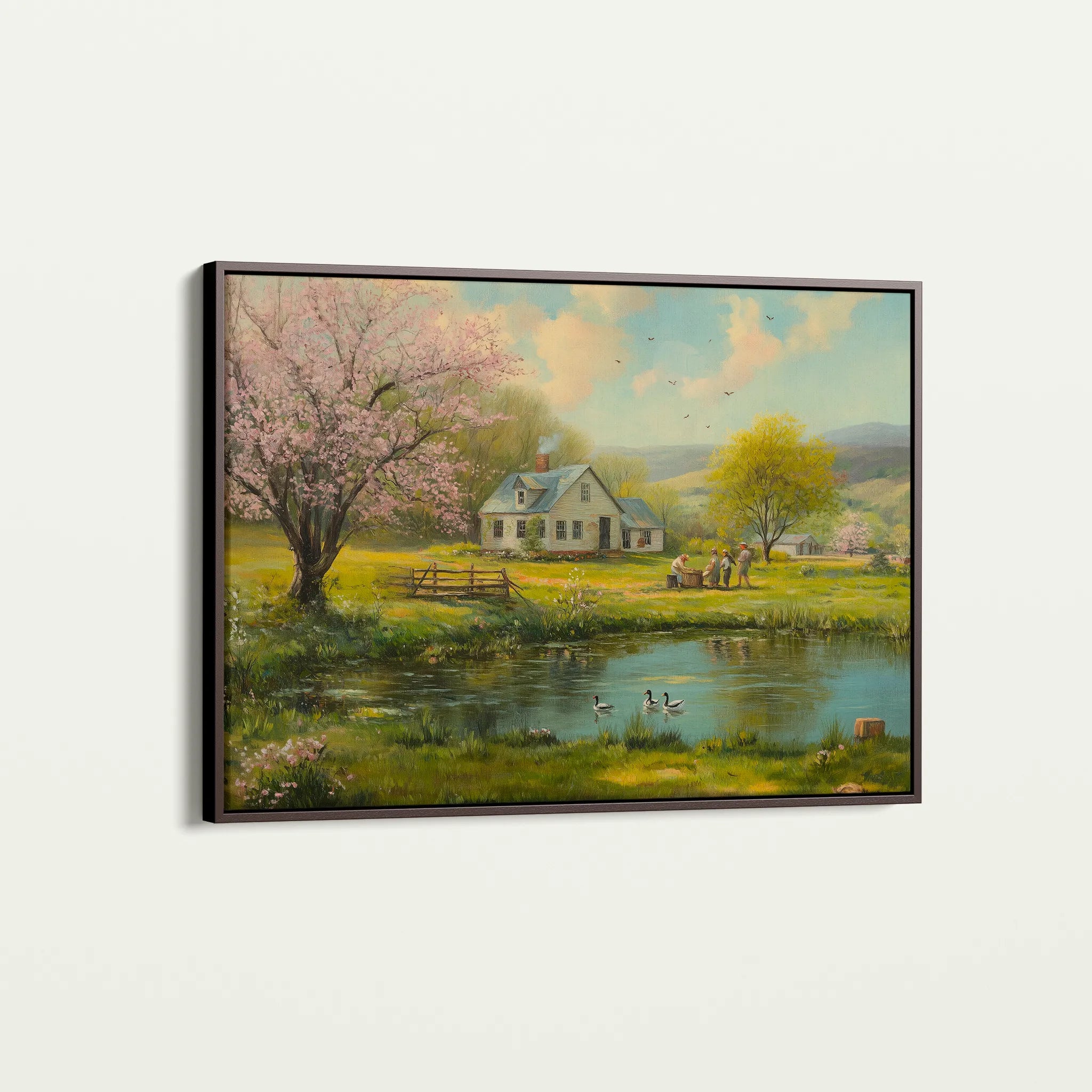 Landscape 207 Canvas Art 60 x 40 cm / Black