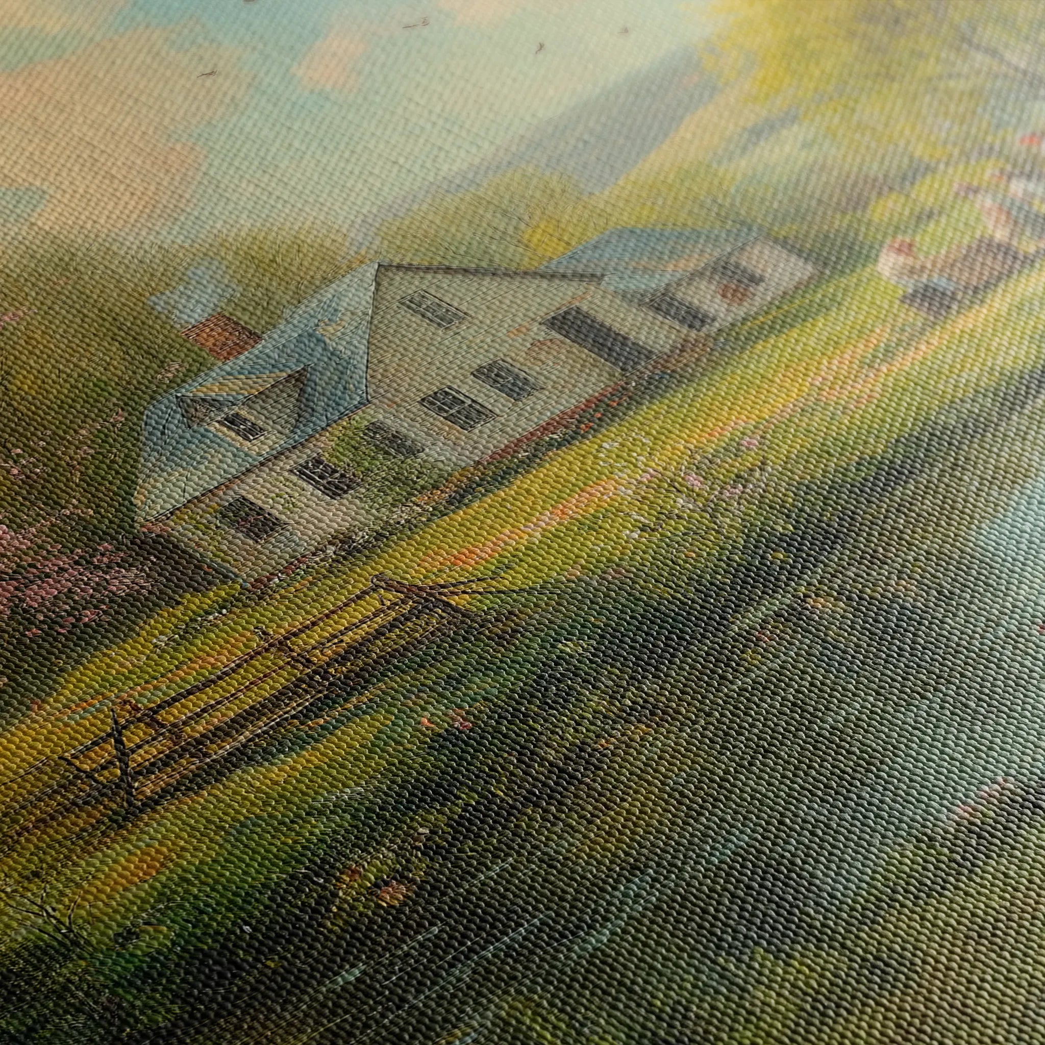 Landscape 207 Canvas Art 60 x 40 cm / Black