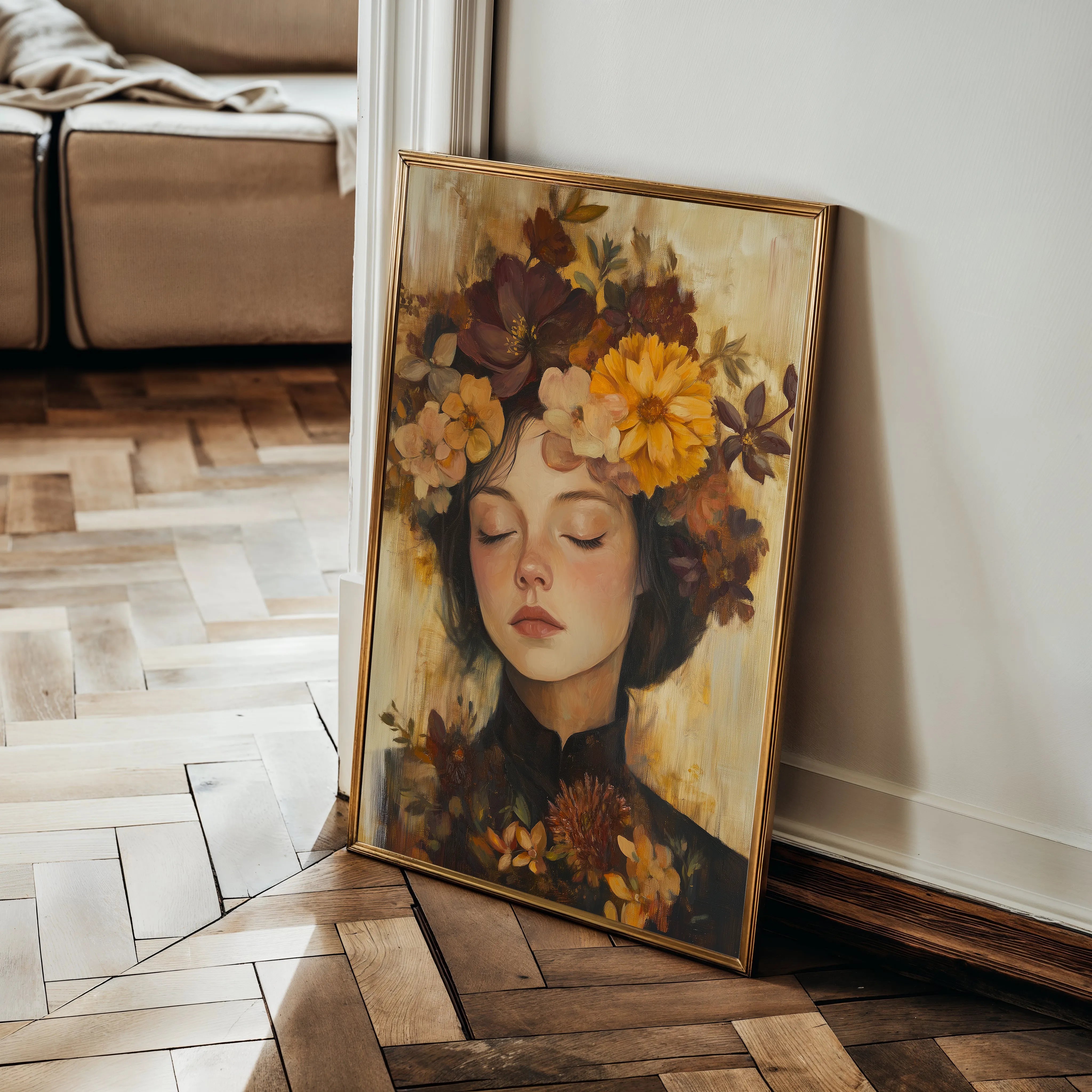 Portrait 207 Canvas Art 60 x 40 cm / Black