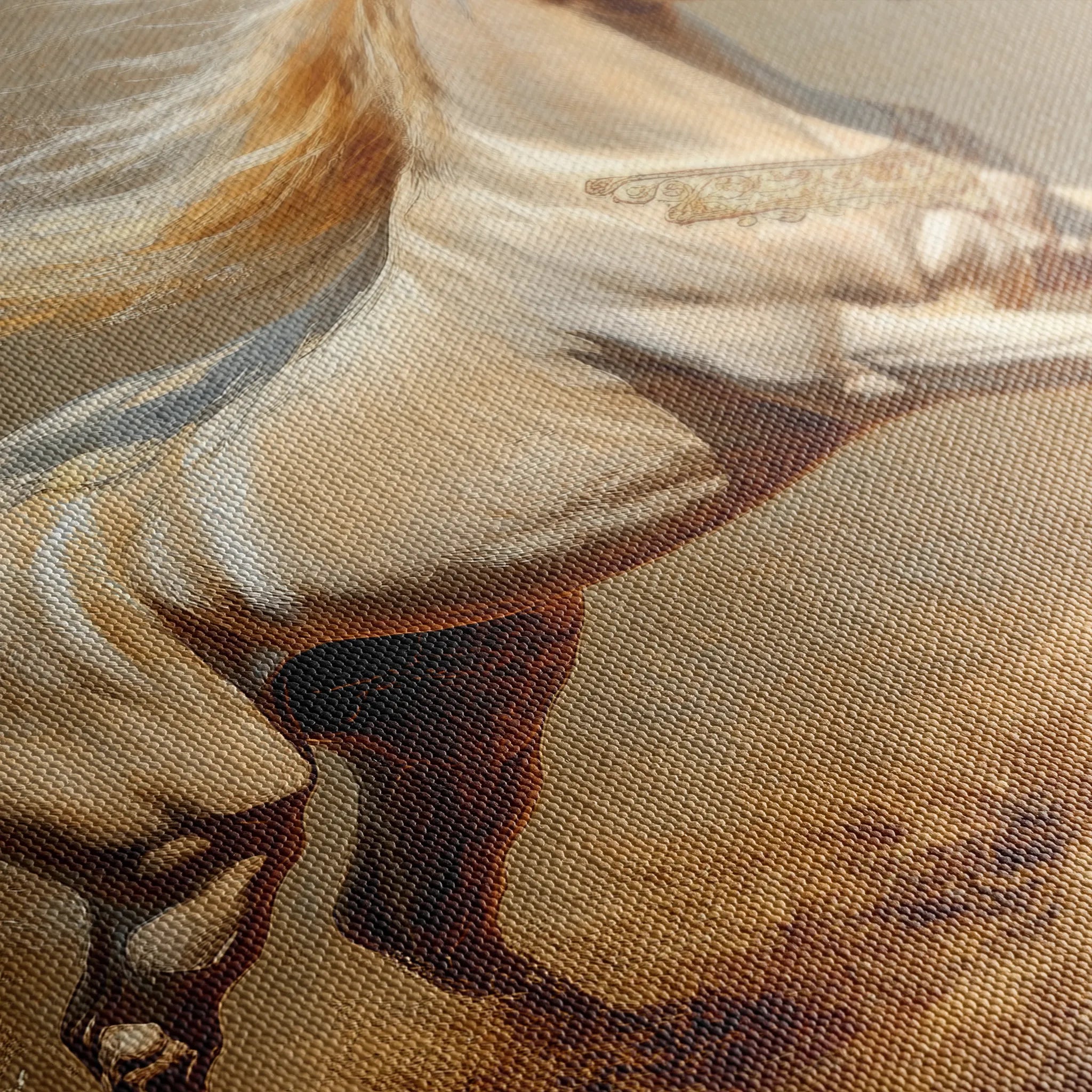 Horses 208 Canvas Art 60 x 40 cm / Black