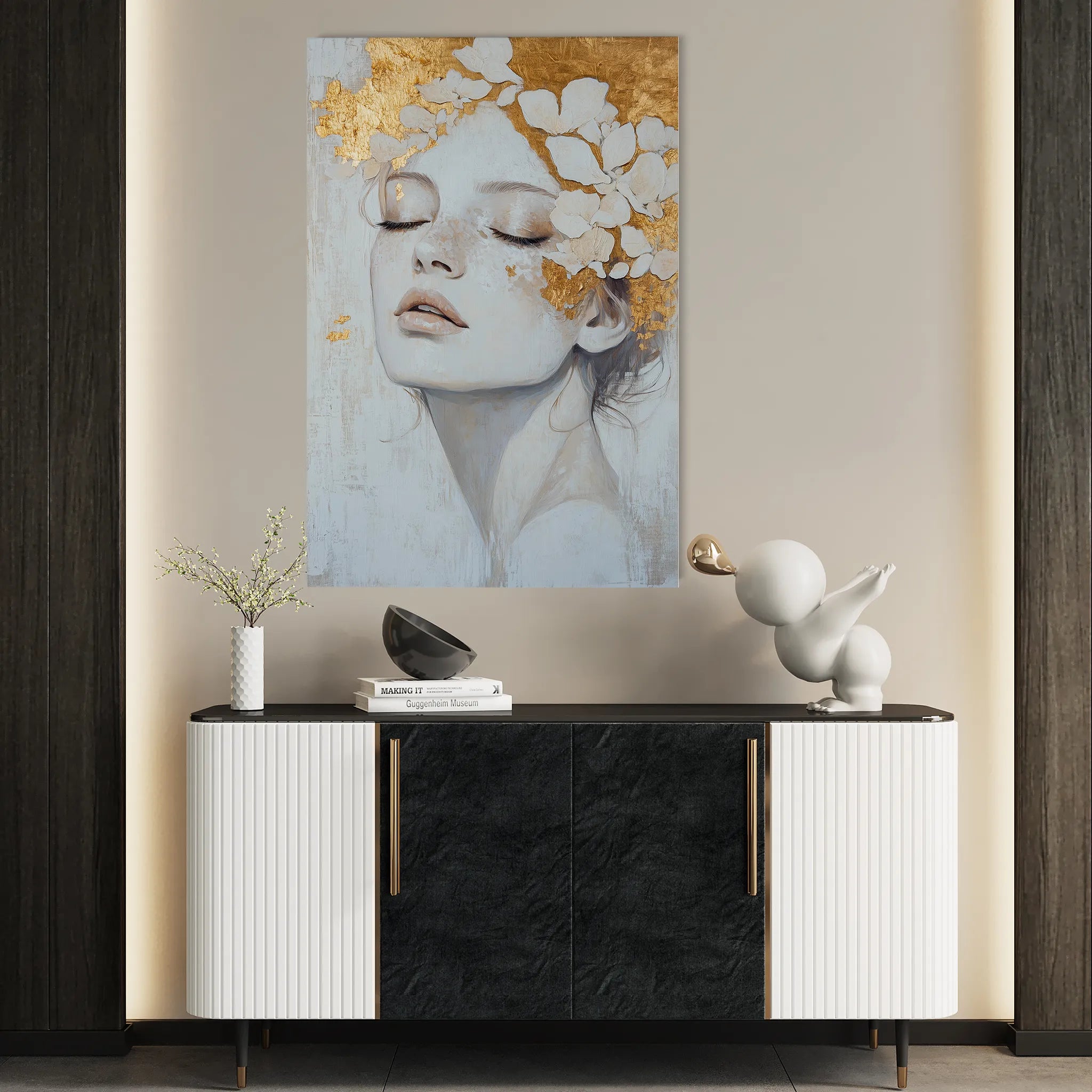 Portrait 208 Canvas Art 60 x 40 cm / Black