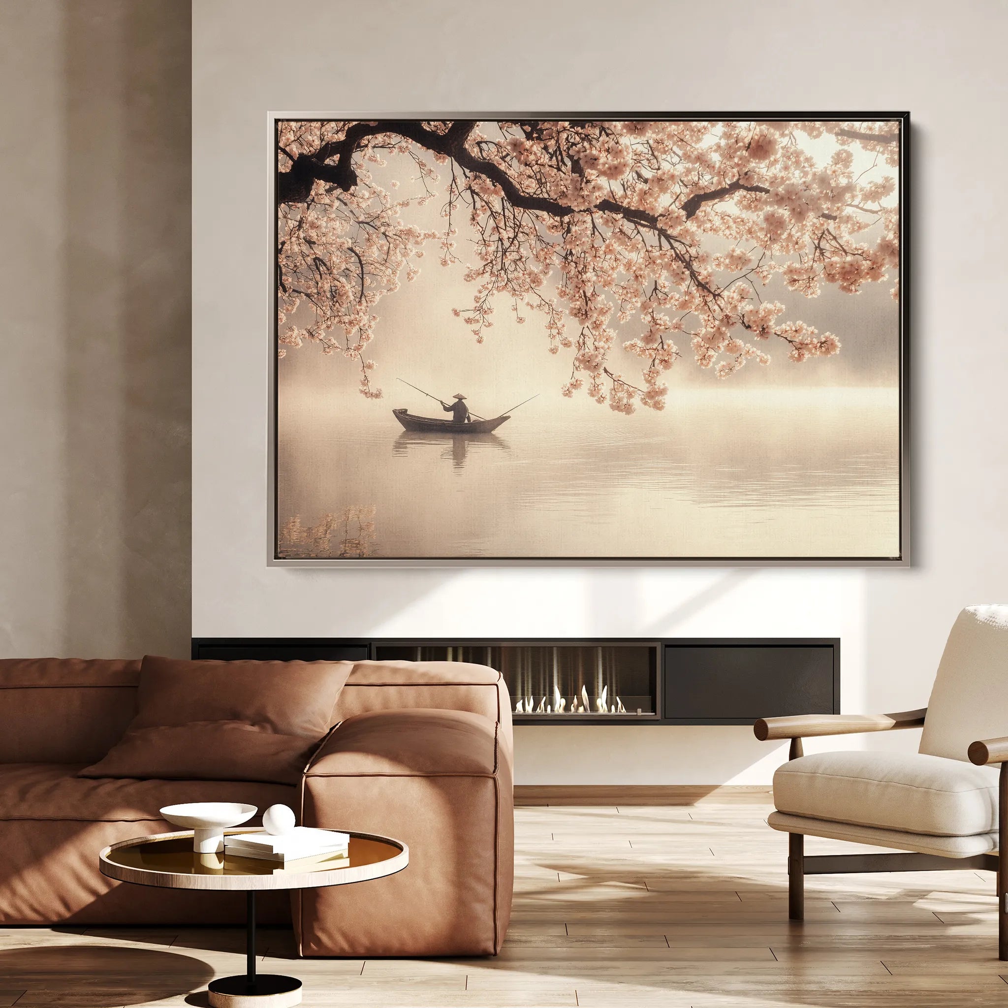 Landscape 209 Canvas Art 60 x 40 cm / Black