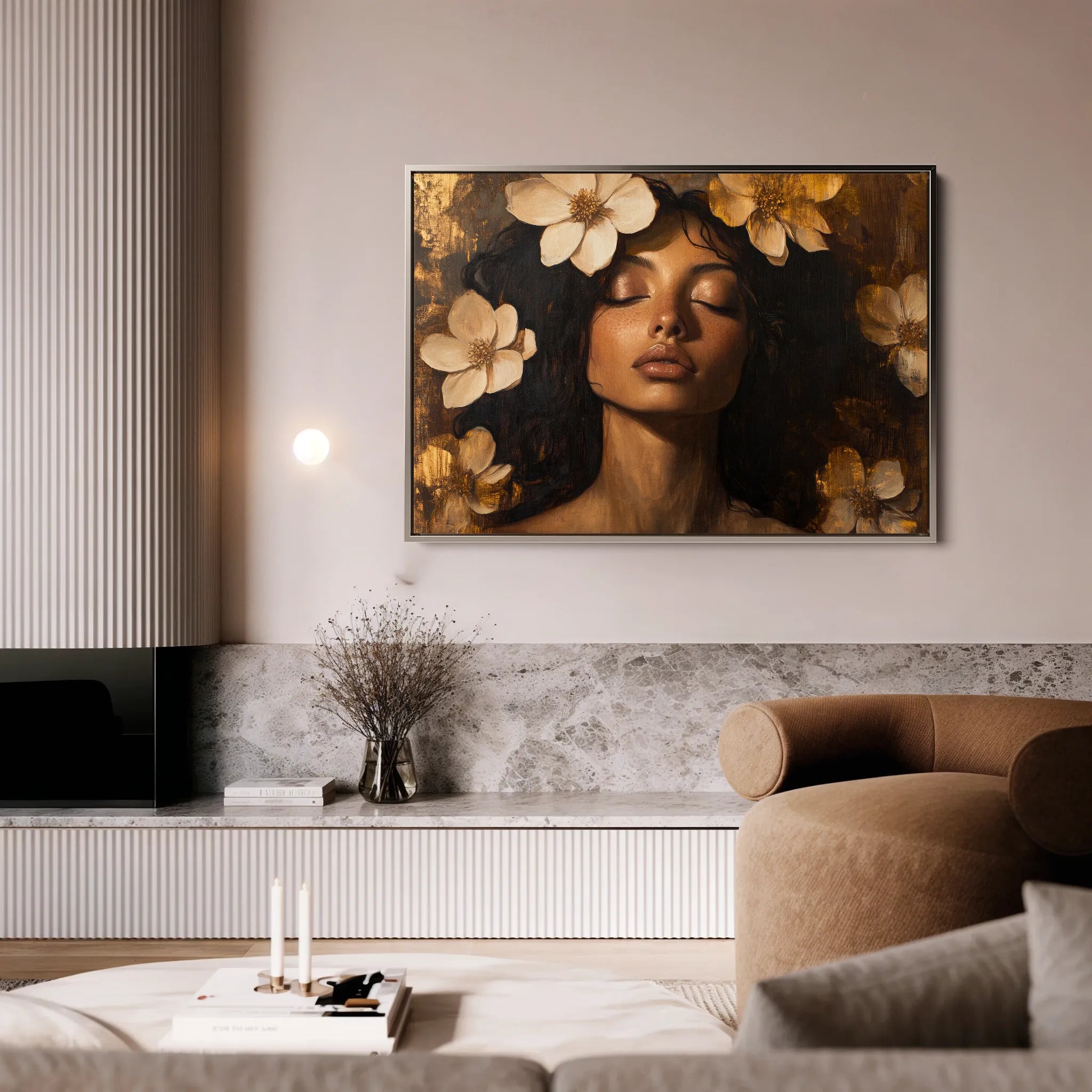 Portrait 209 Canvas Art 60 x 40 cm / Black