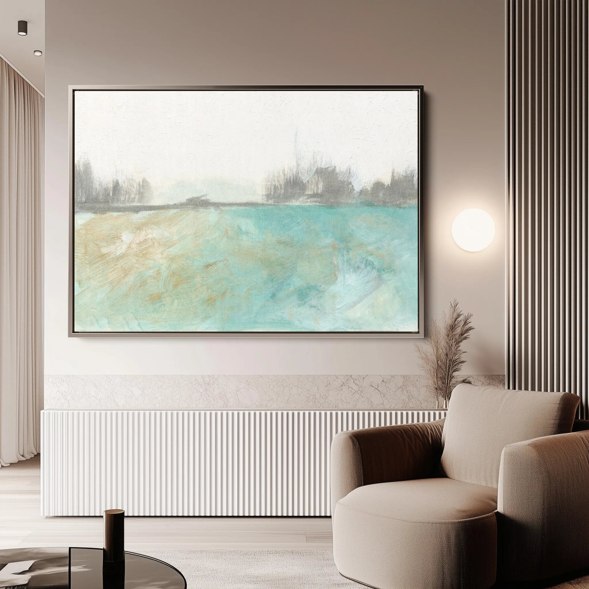 Abstract 210 Canvas Art 60 x 40 cm / Black