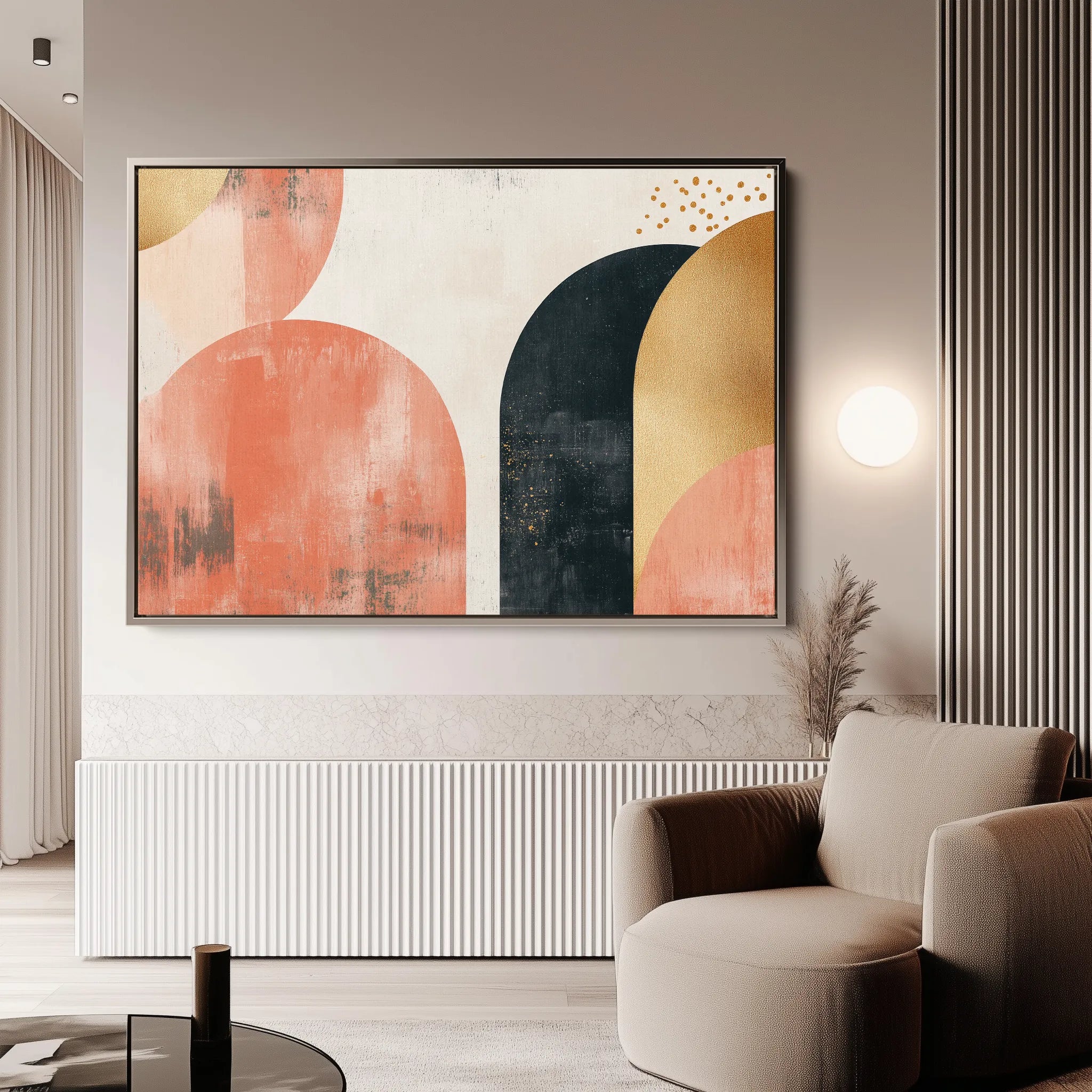 Boho 210 Canvas Art 60 x 40 cm / Black