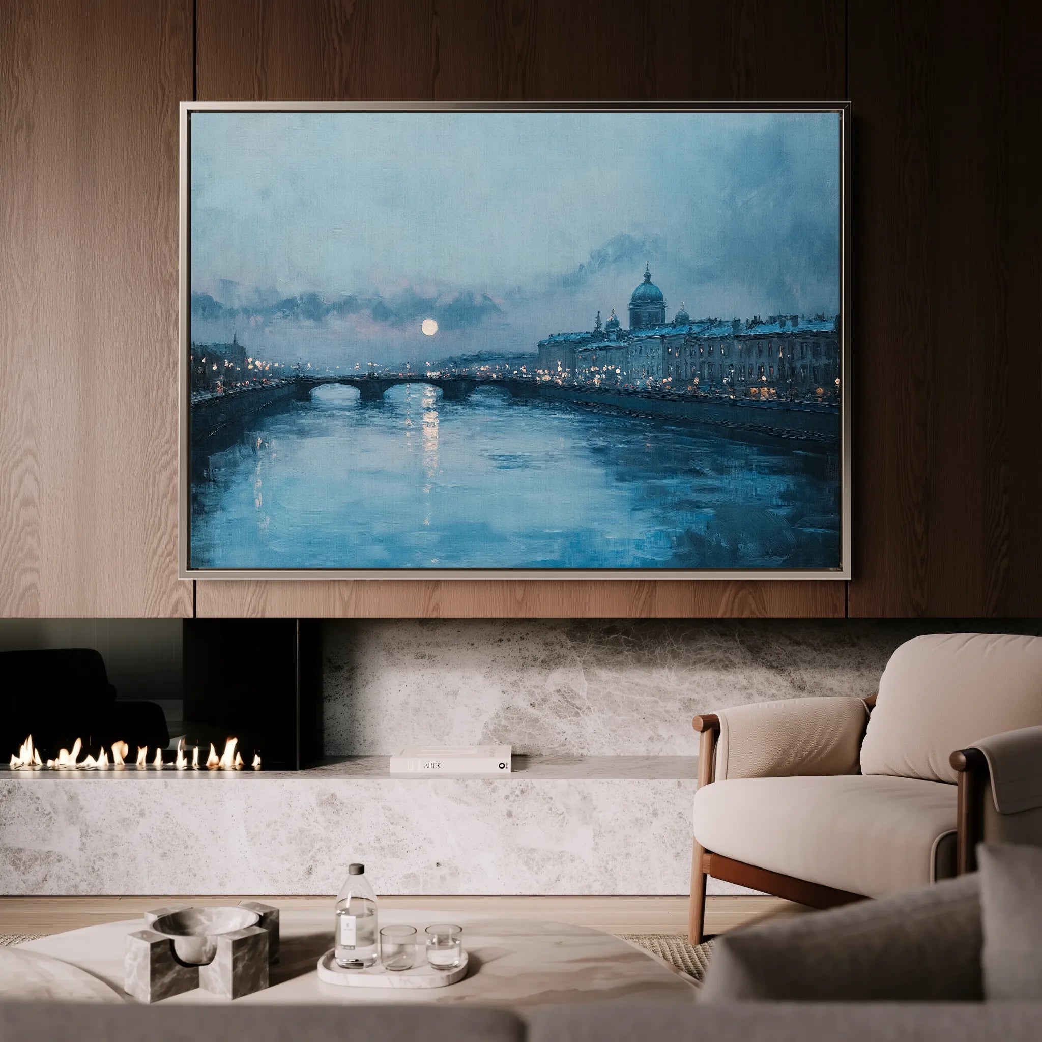 Landscape 210 Canvas Art 60 x 40 cm / Black