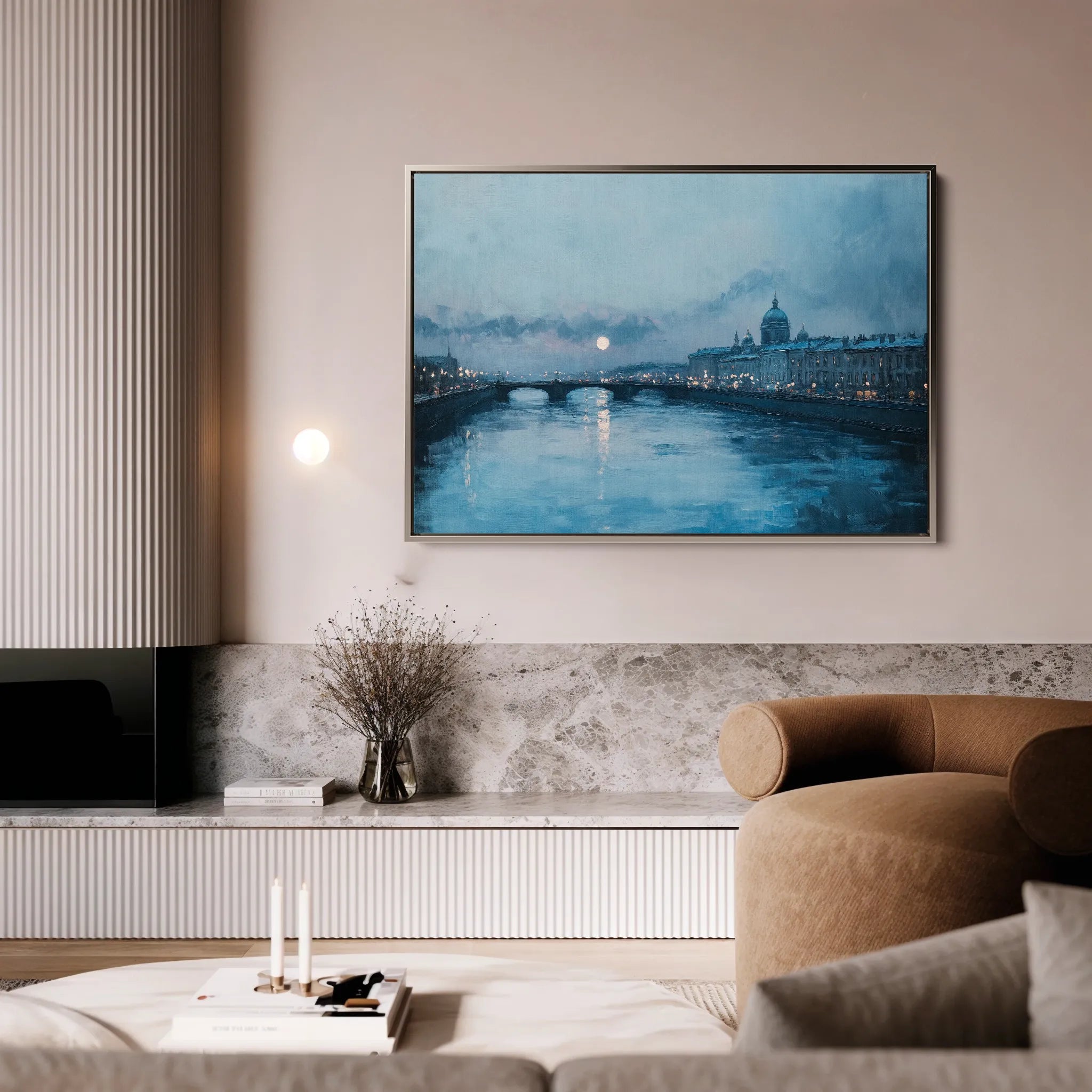 Landscape 210 Canvas Art 60 x 40 cm / Black