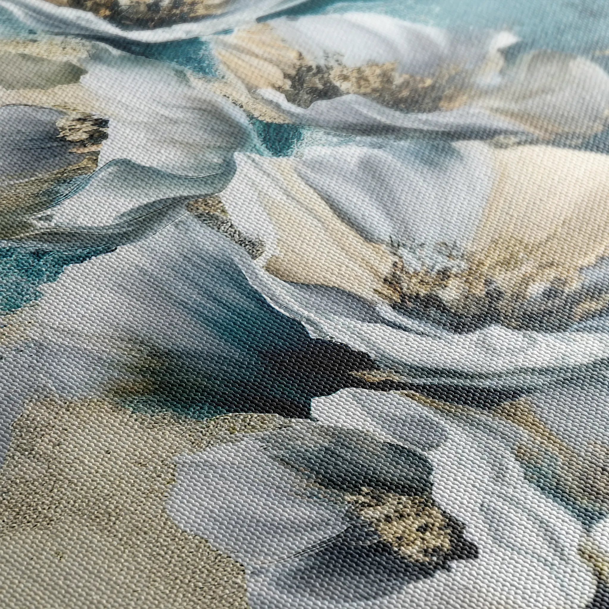 Floral 211 Canvas Art 60 x 40 cm / Black