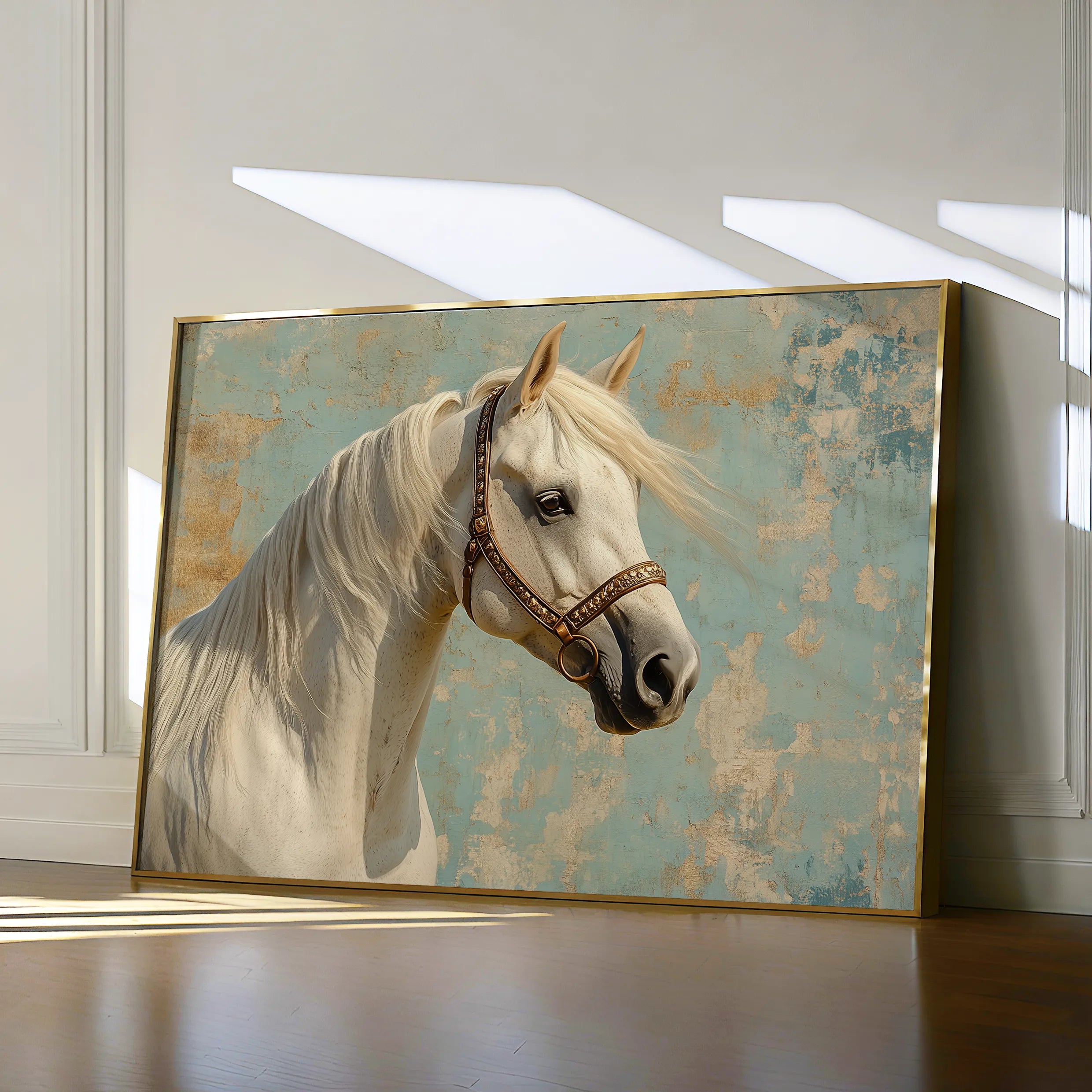 Horses 211 Canvas Art 60 x 40 cm / Black