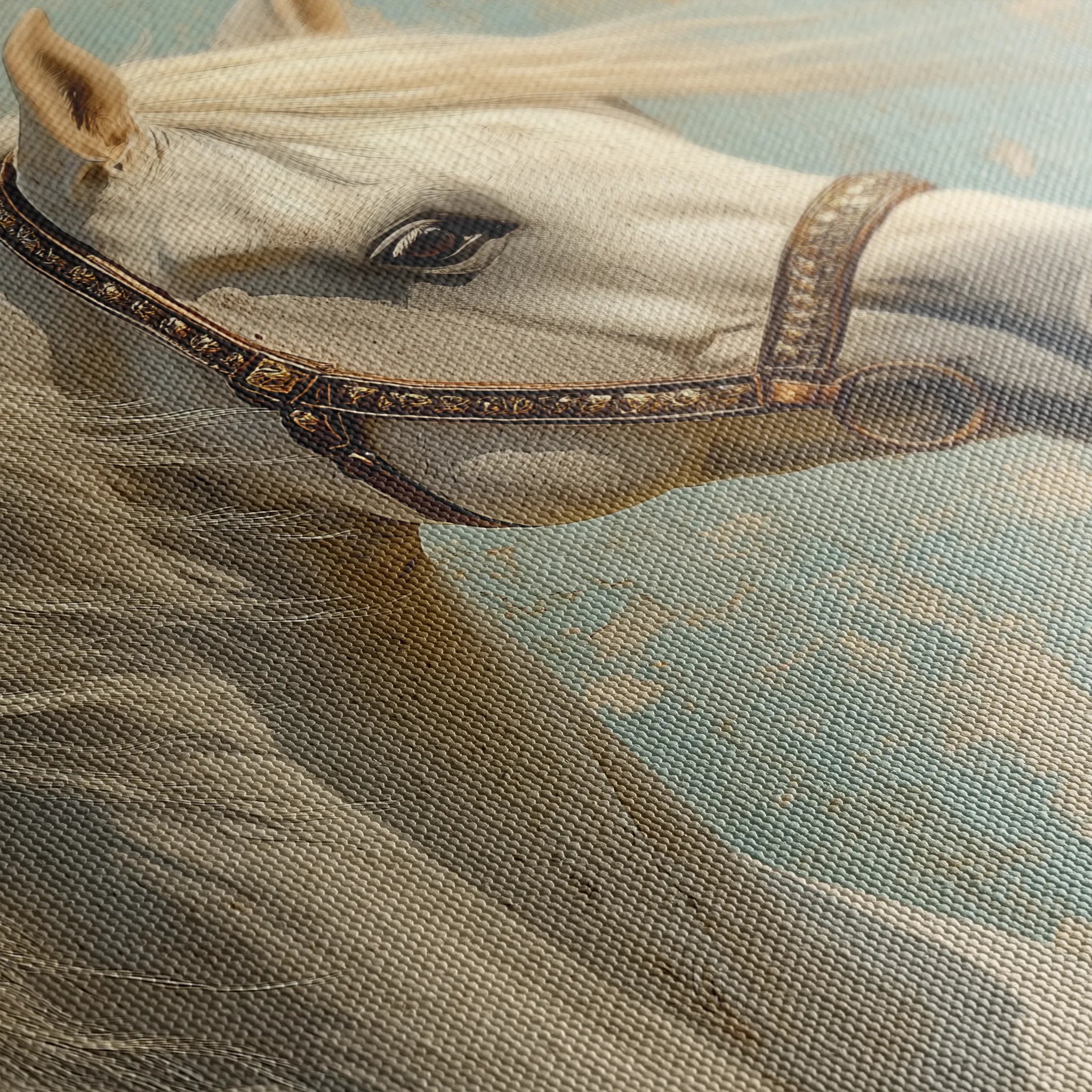 Horses 211 Canvas Art 60 x 40 cm / Black