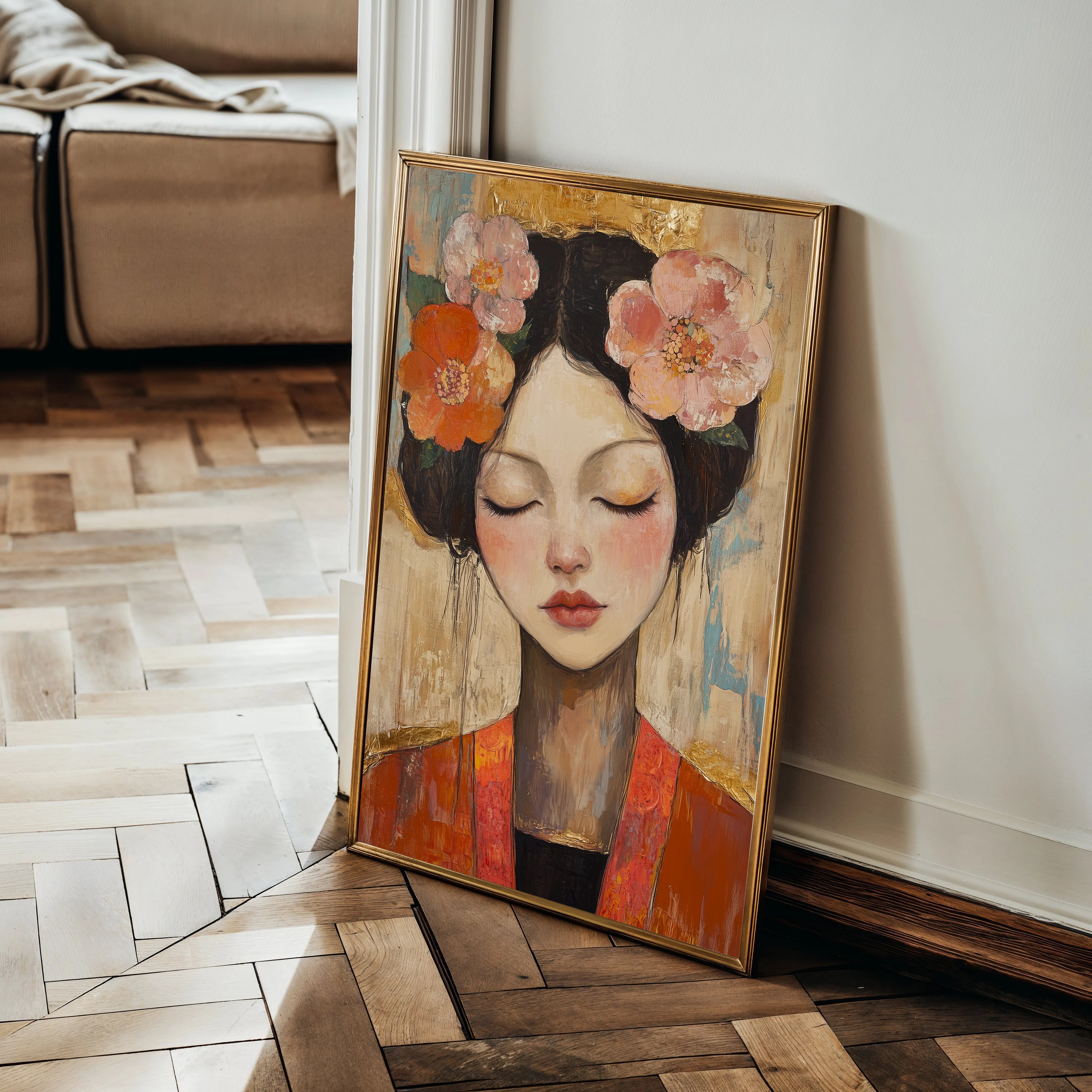 Portrait 211 Canvas Art 60 x 40 cm / Black