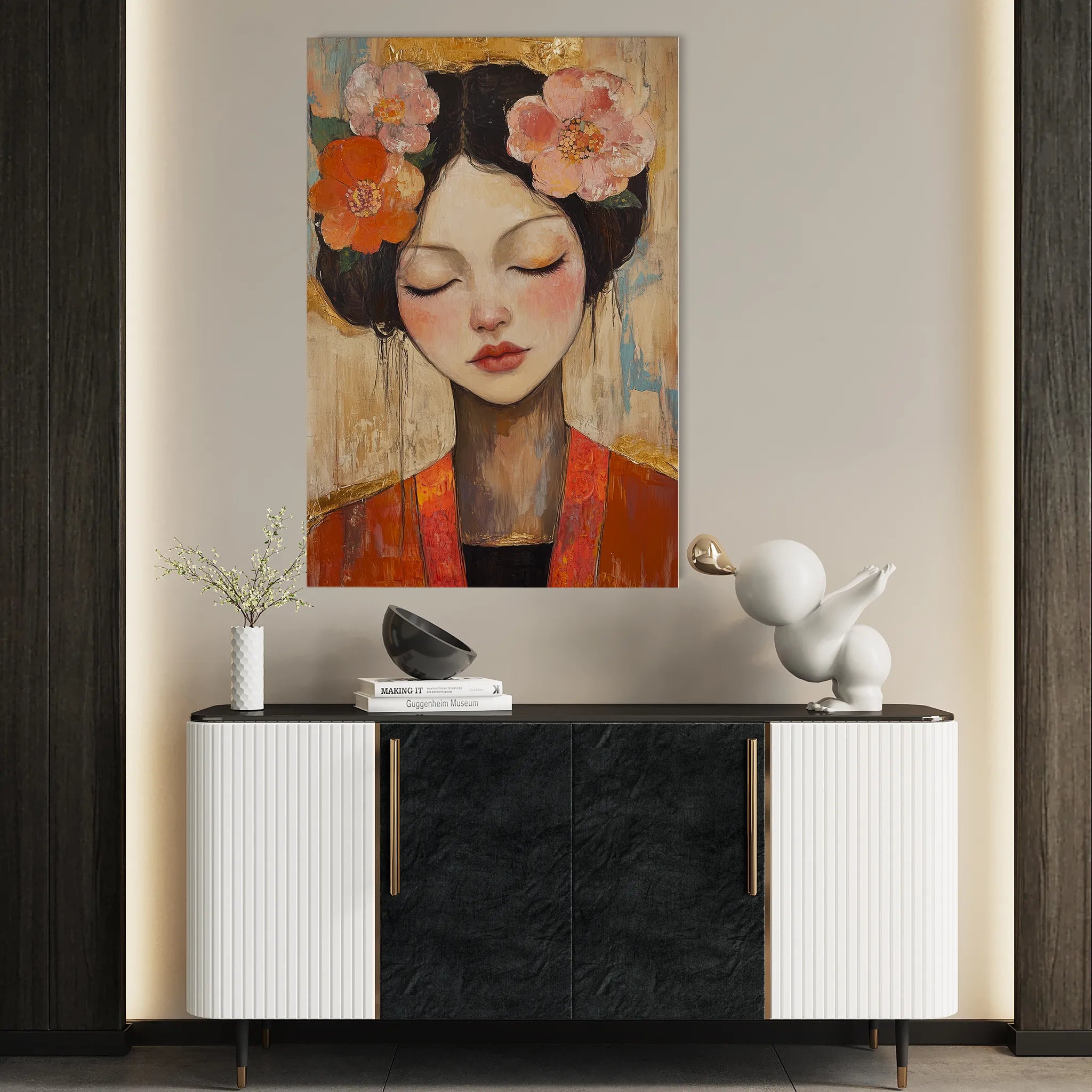 Portrait 211 Canvas Art 60 x 40 cm / Black