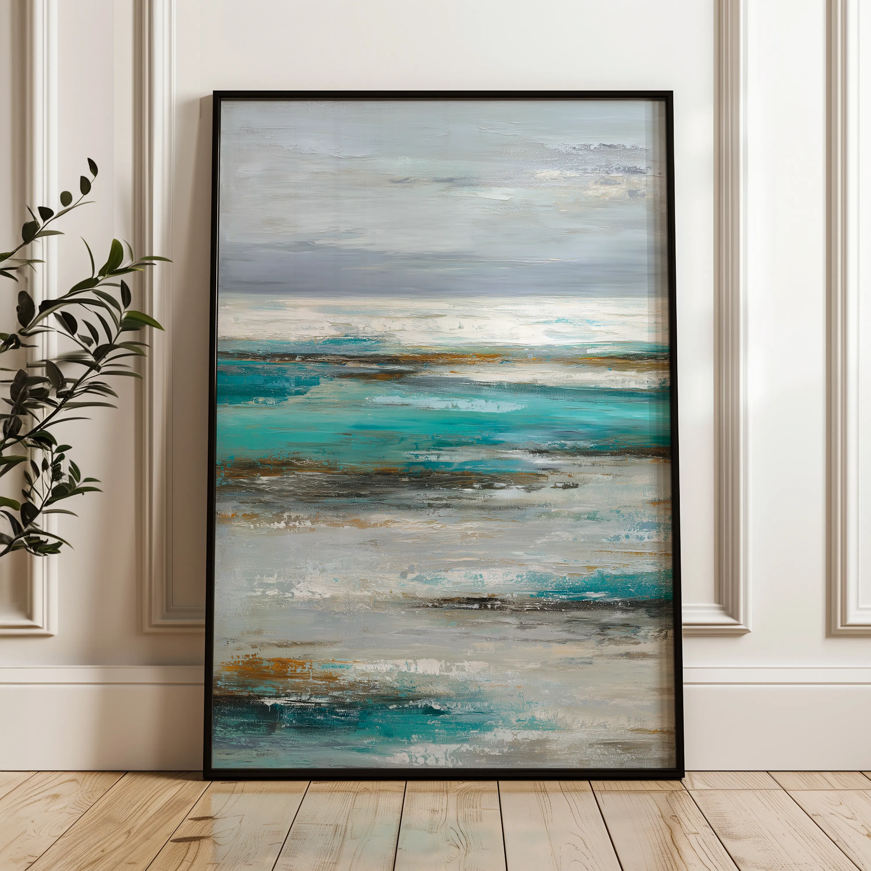 Abstract 2113 Canvas Art 60 x 40 cm / Black