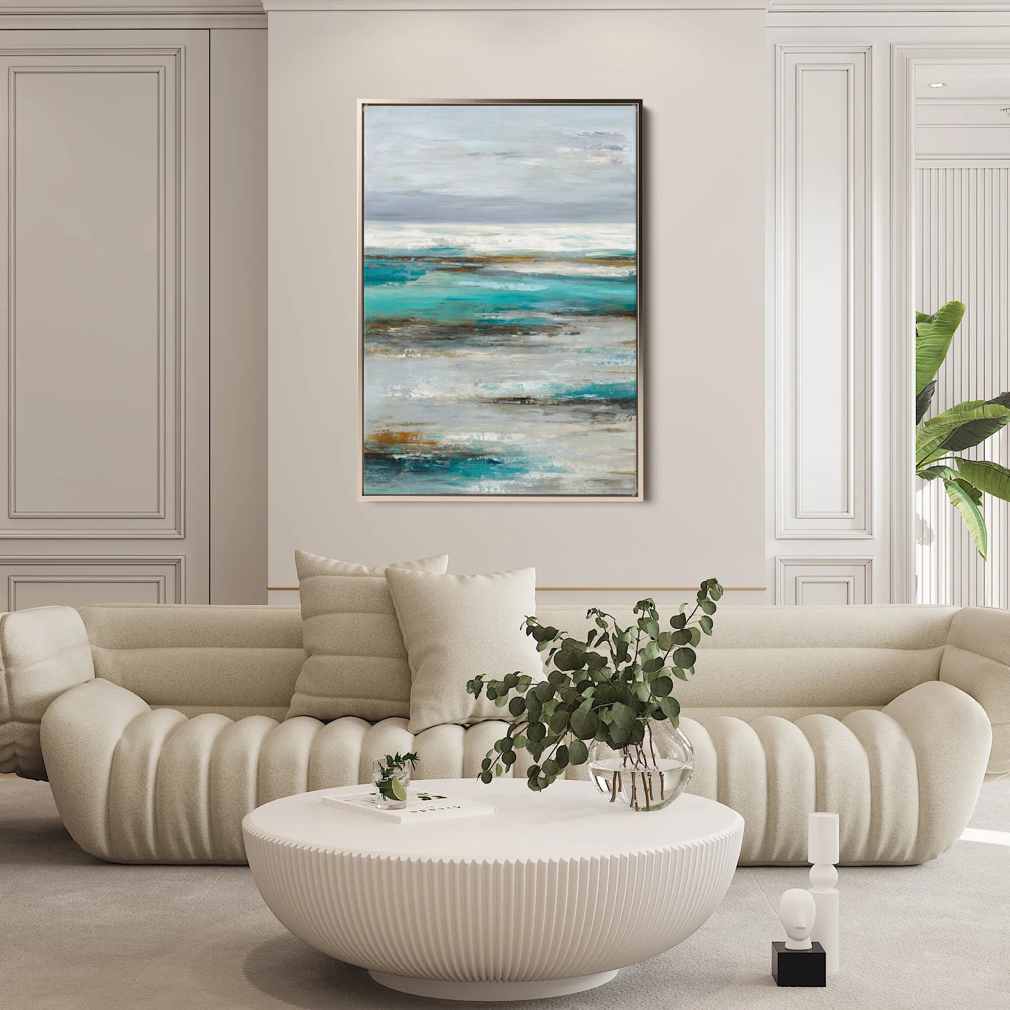 Abstract 2113 Canvas Art 60 x 40 cm / Black