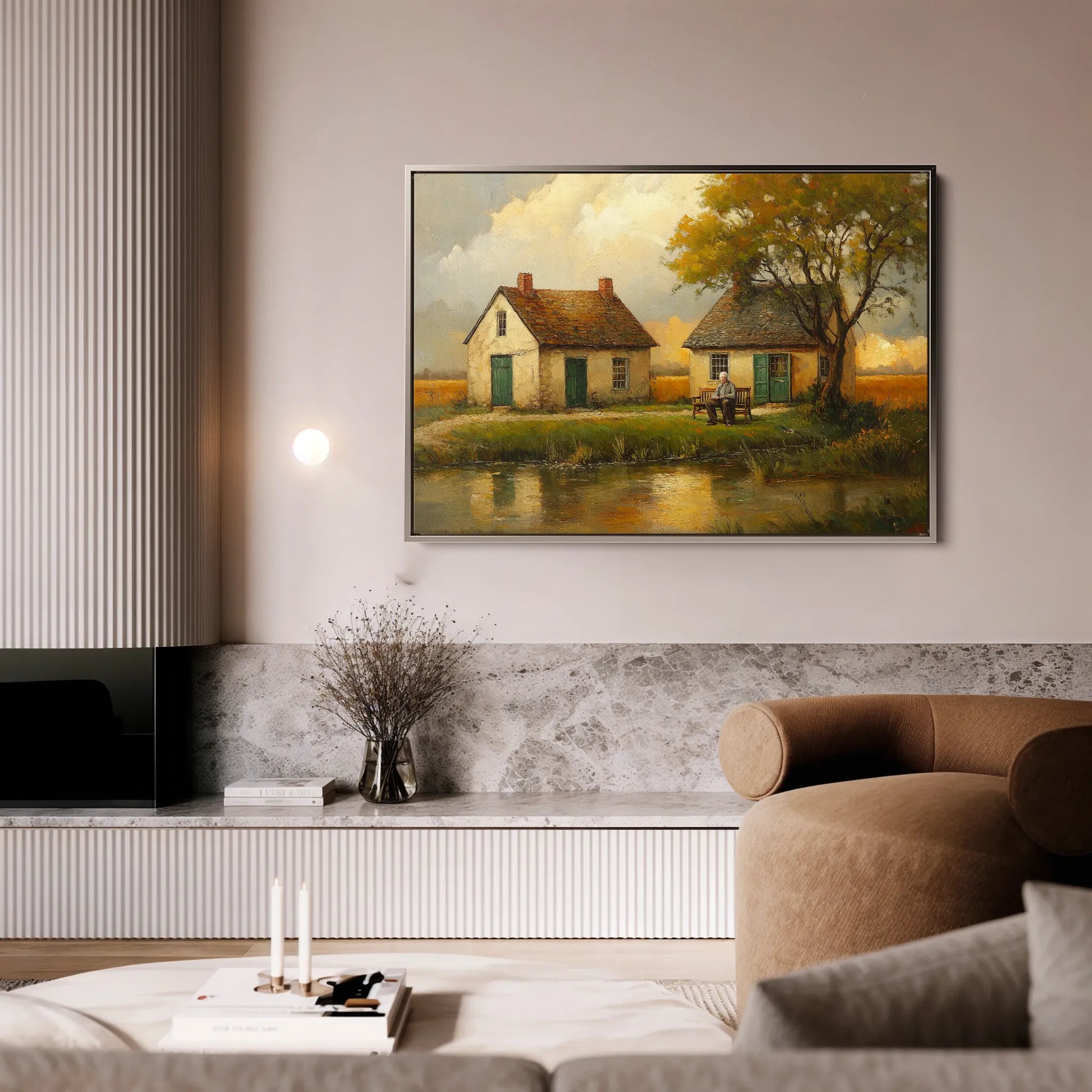 Landscape 212 Canvas Art 60 x 40 cm / Black
