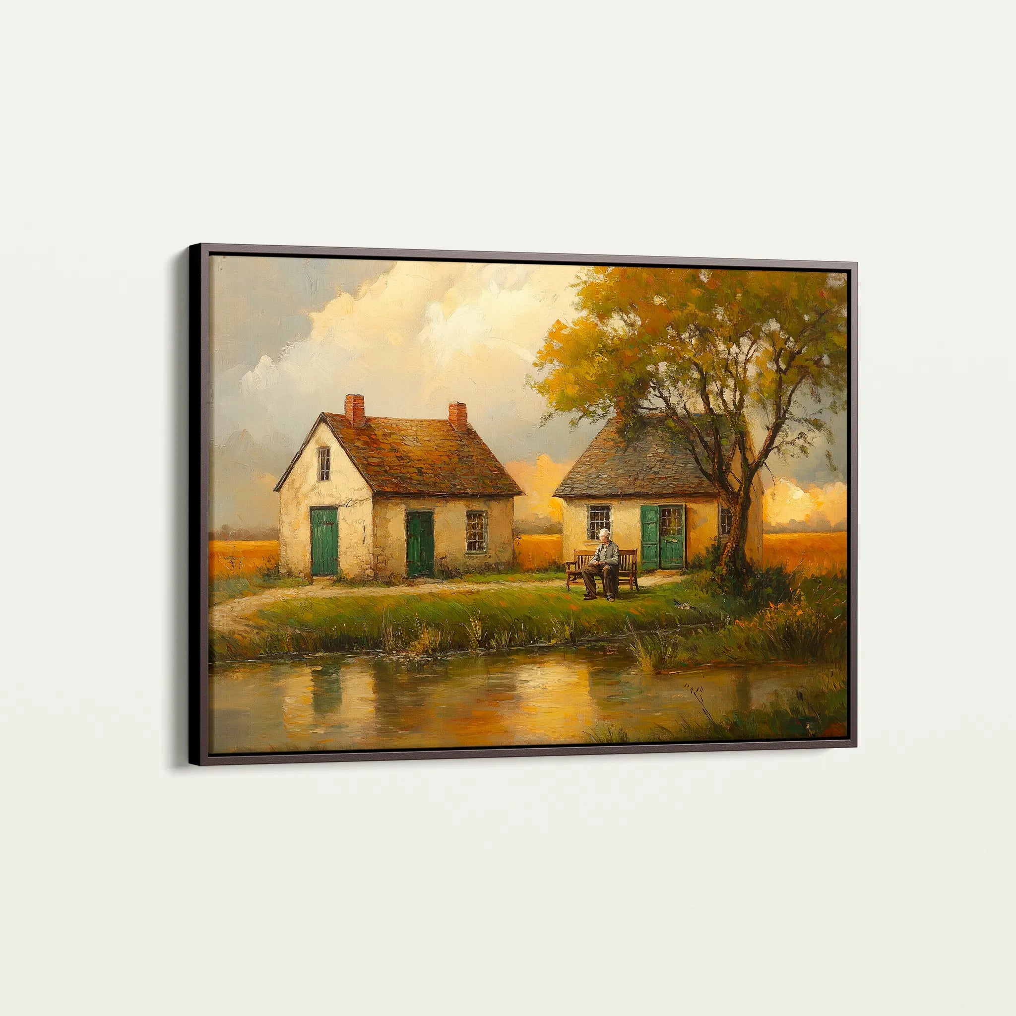 Landscape 212 Canvas Art 60 x 40 cm / Black