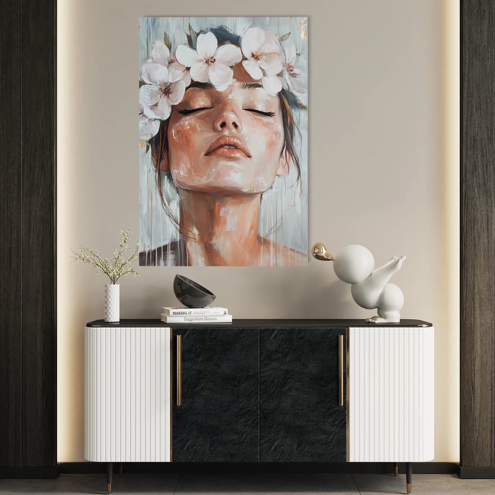 Portrait 212 Canvas Art 60 x 40 cm / Black