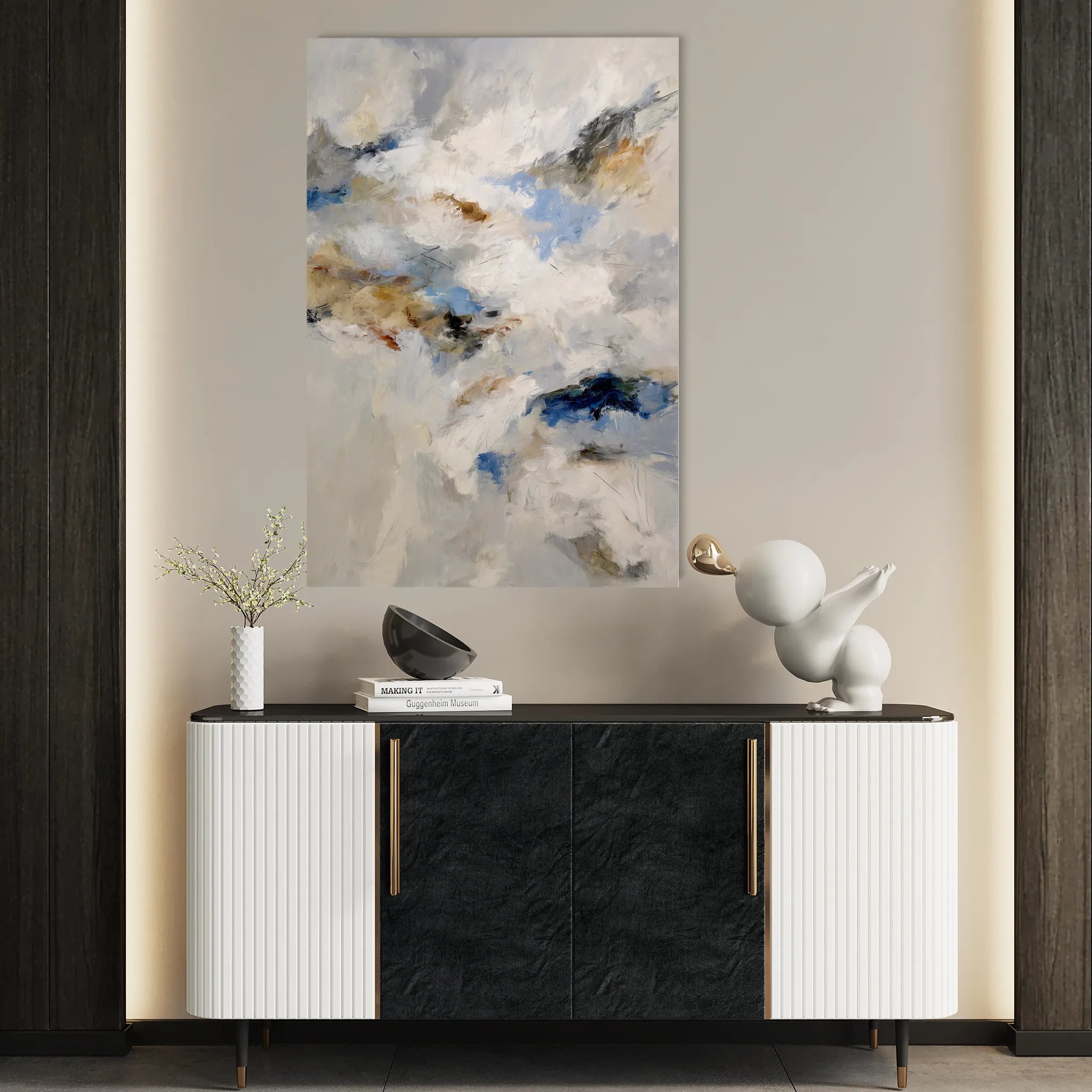 Abstract 2123 Canvas Art 60 x 40 cm / Black
