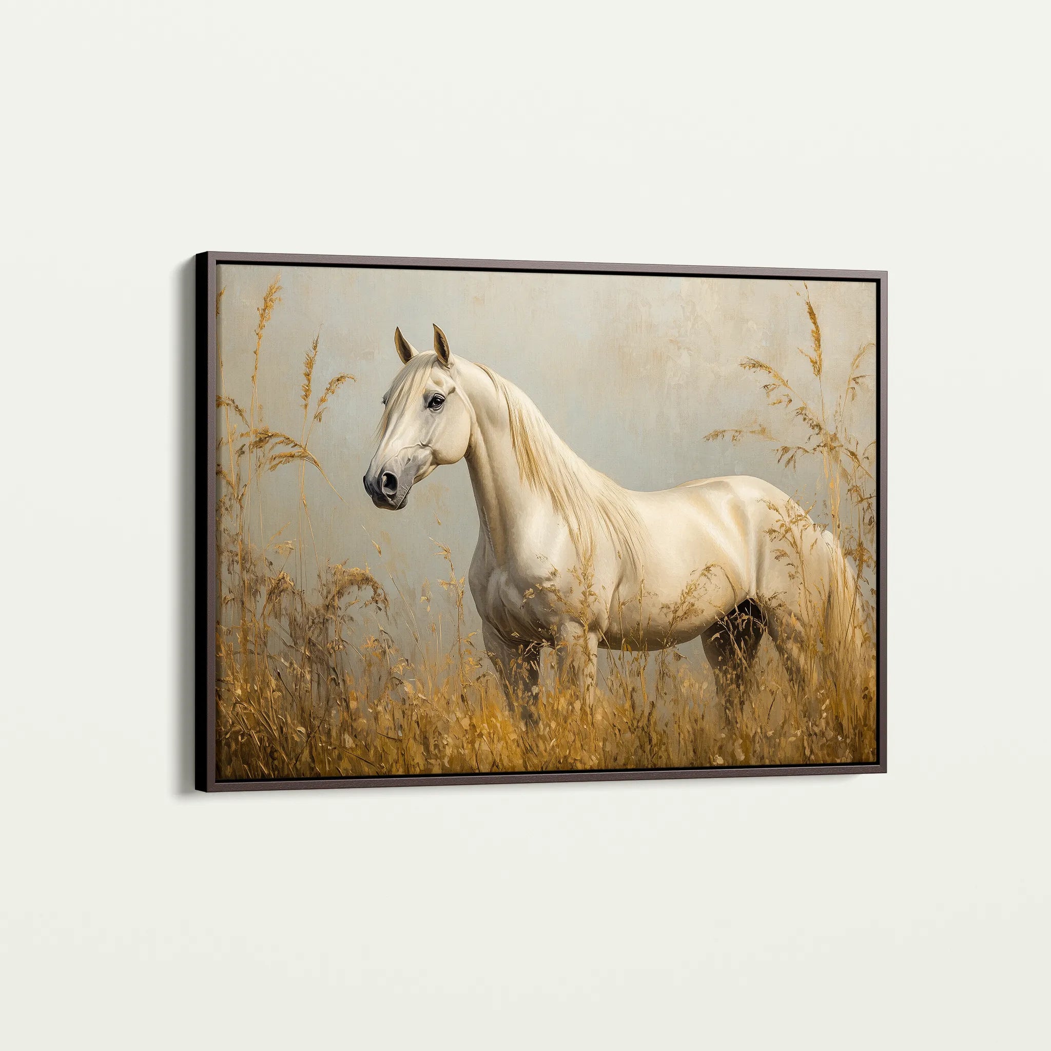 Horses 213 Canvas Art 60 x 40 cm / Black