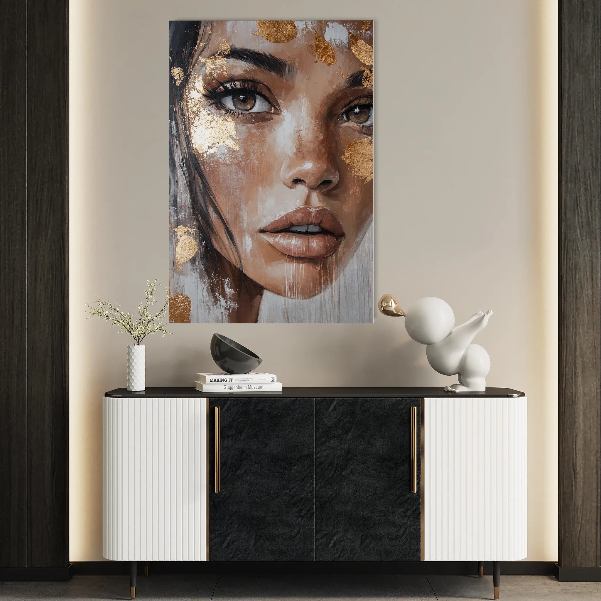 Portrait 213 Canvas Art 60 x 40 cm / Black