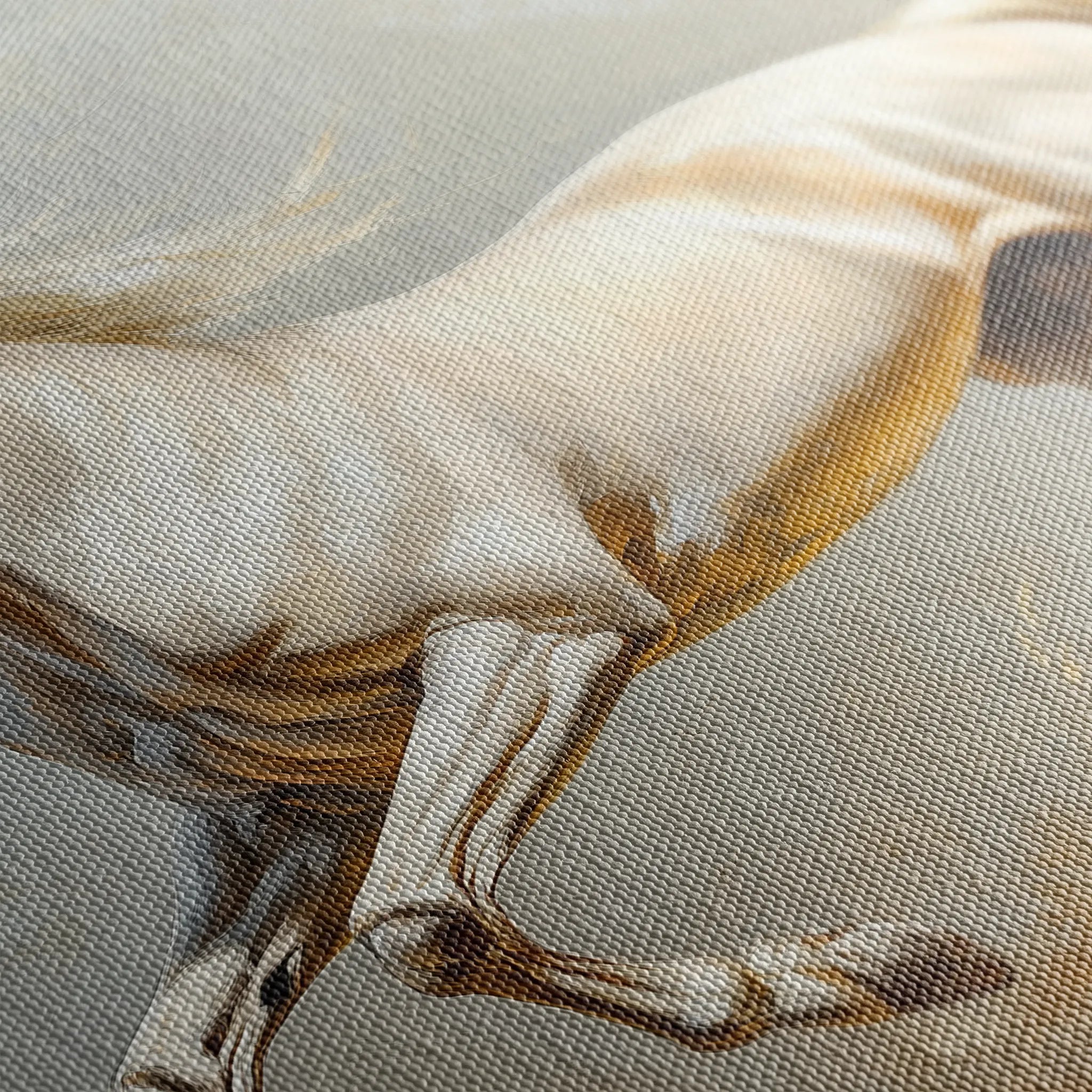 Horses 214 Canvas Art 60 x 40 cm / Black