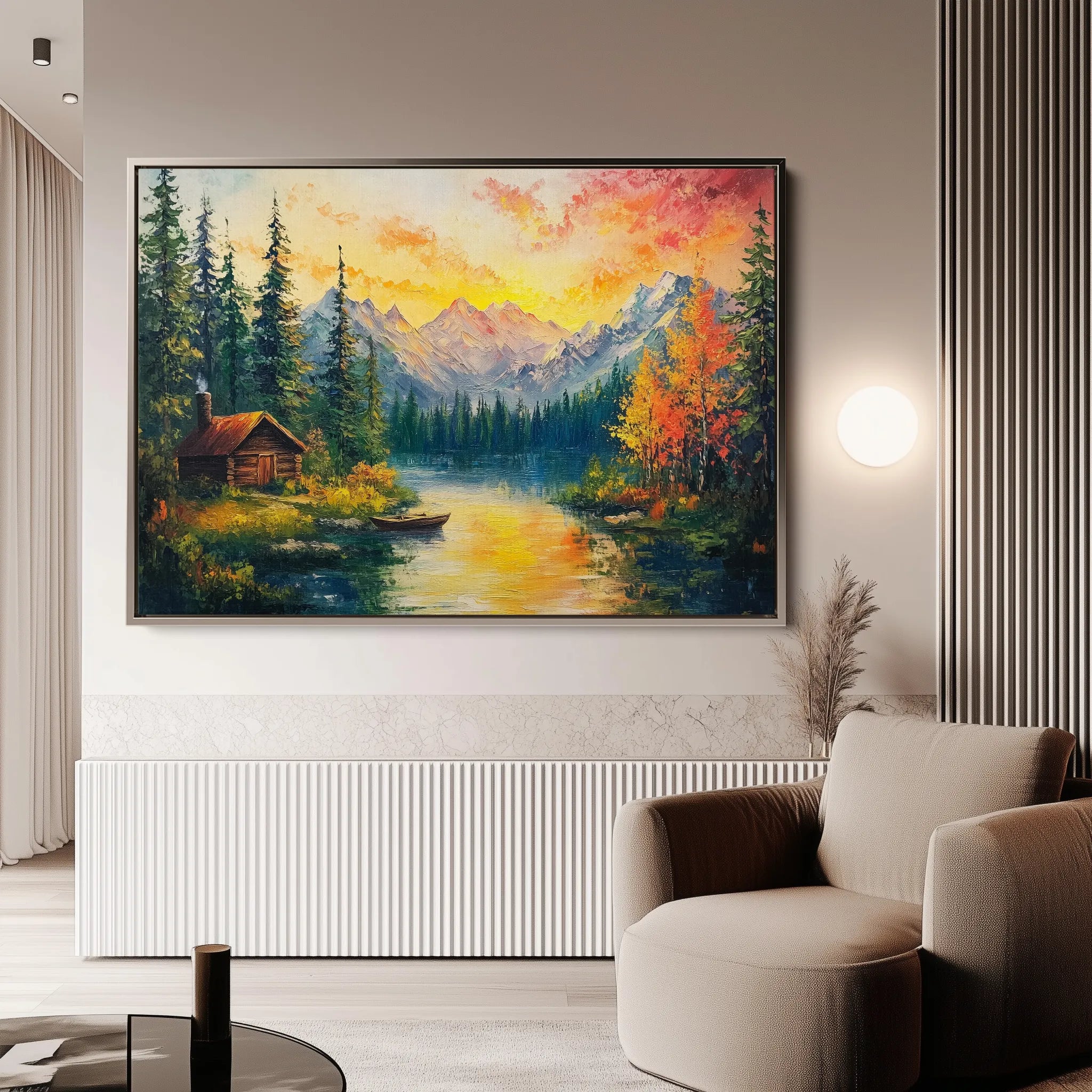 Landscape 214 Canvas Art 60 x 40 cm / Black